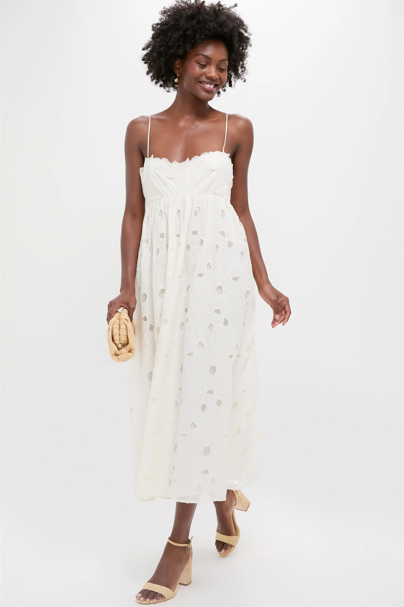Chalk Marina Empire Cami Midi Dress - Image 2