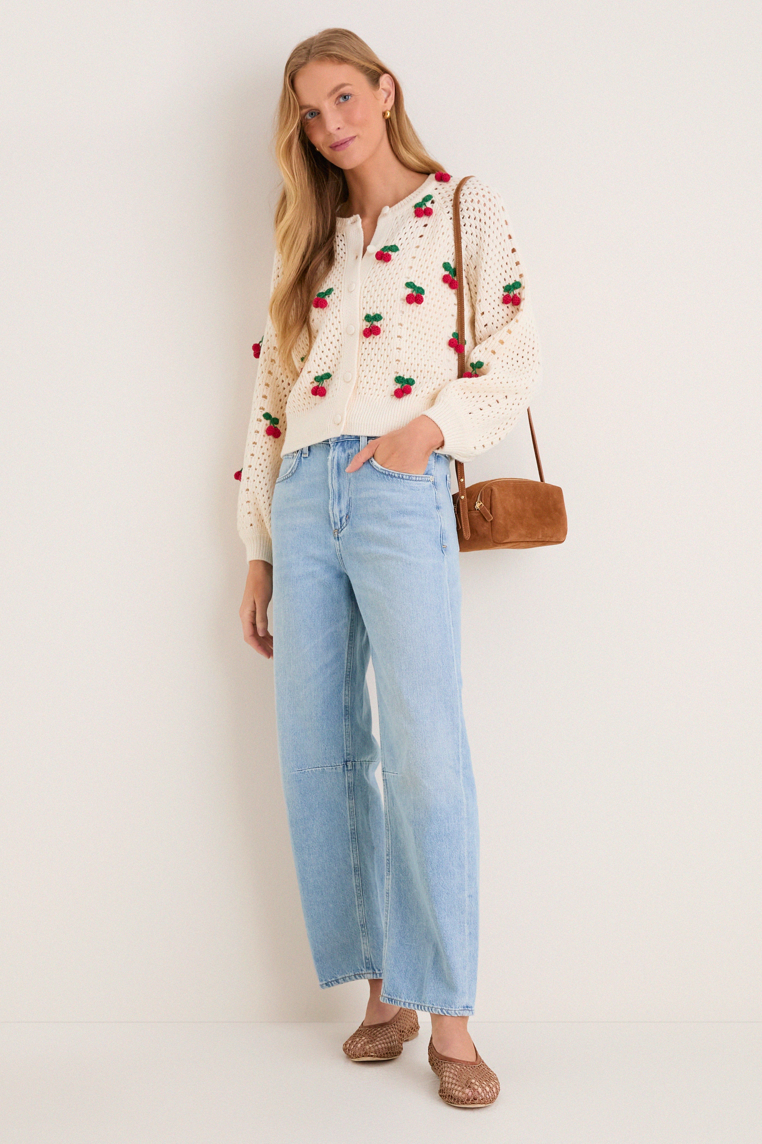 Cherry Embroidered Cora Cardigan - Image 3