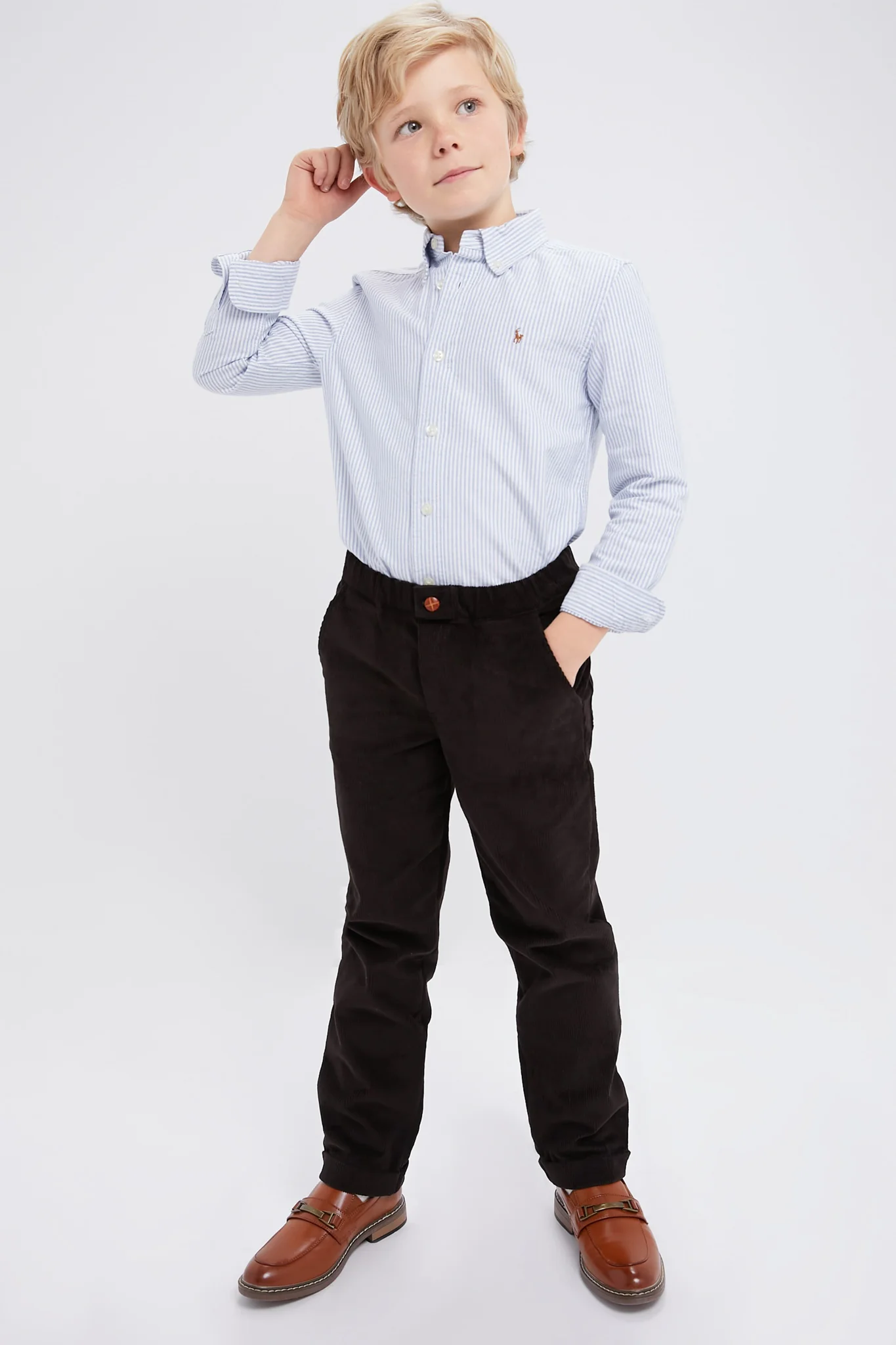 Chocolate Brown Benito Boy Corduroy Trousers - Image 2