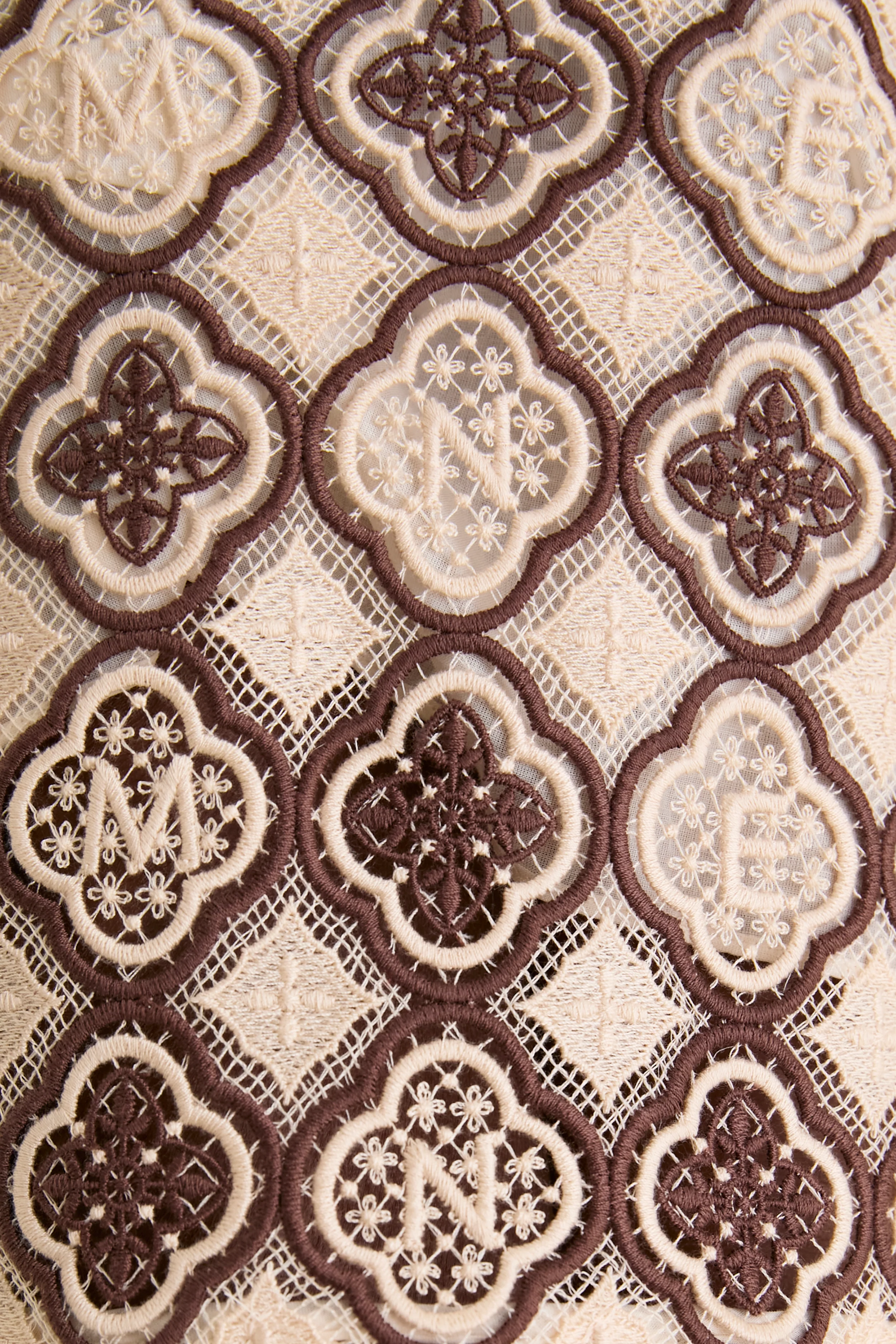 Chocolate Cream Luna Guipure Midi Dress - Image 2