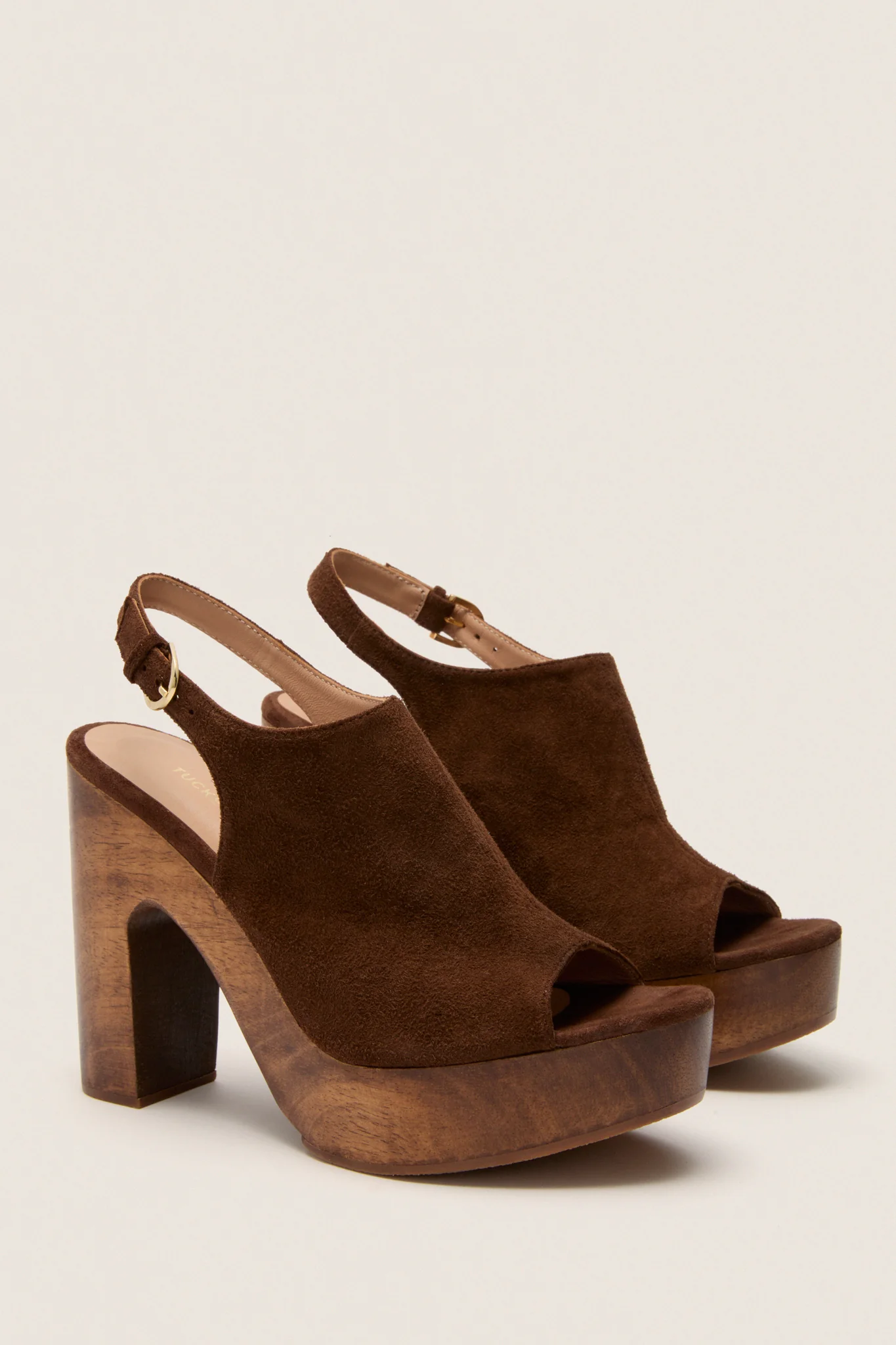 Chocolate Suede Clea Heels - Image 4