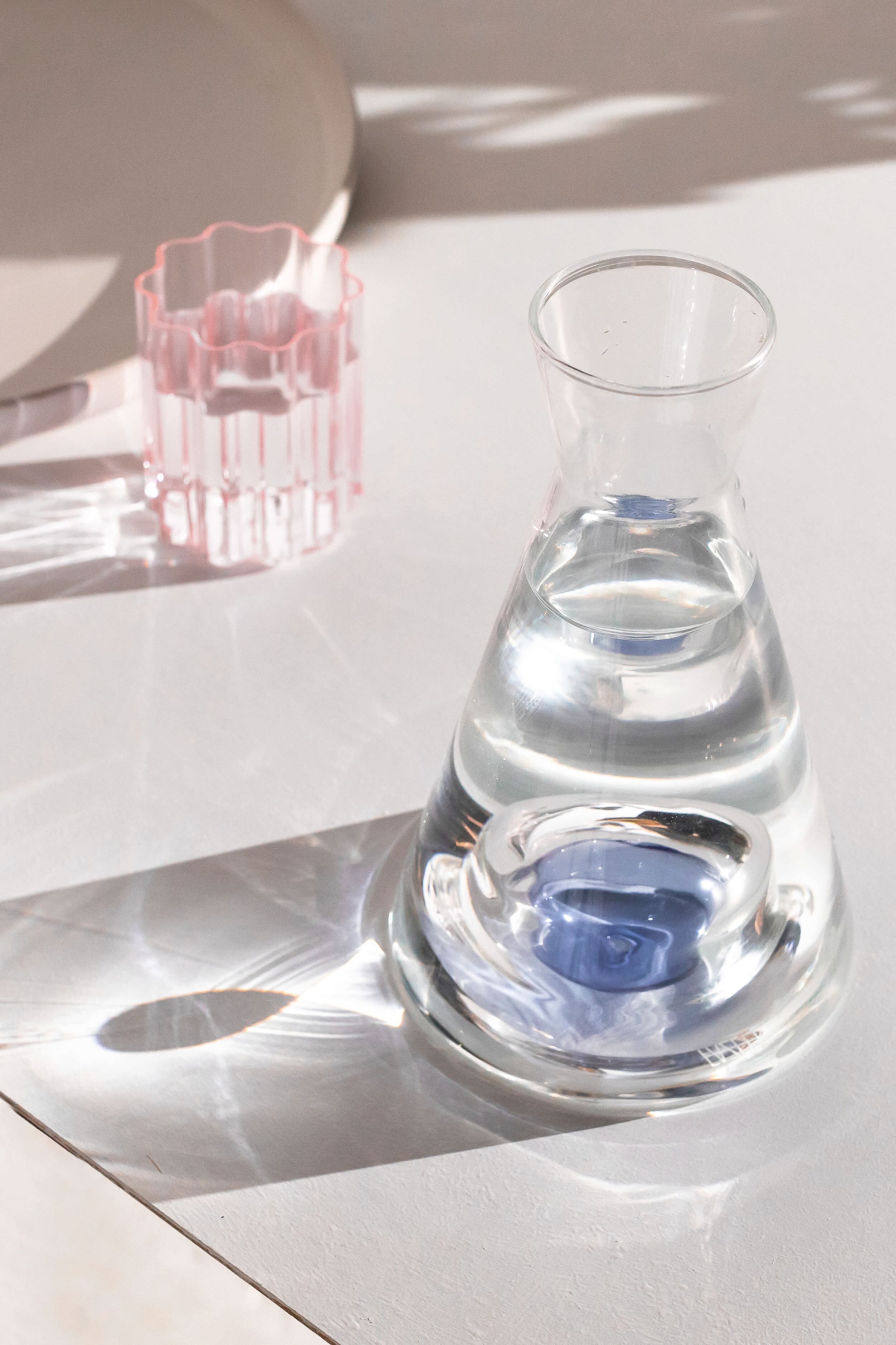 Clear and Blue Vice Versa Carafe - Image 3
