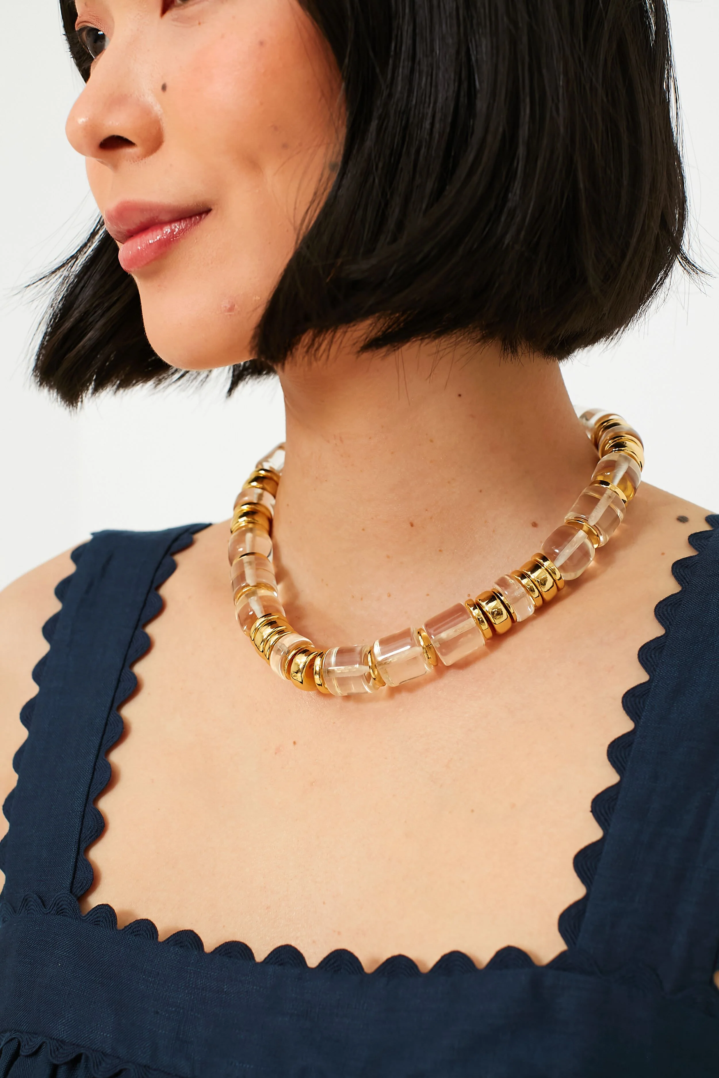 Clear and Gold Sadie Necklace - Image 2