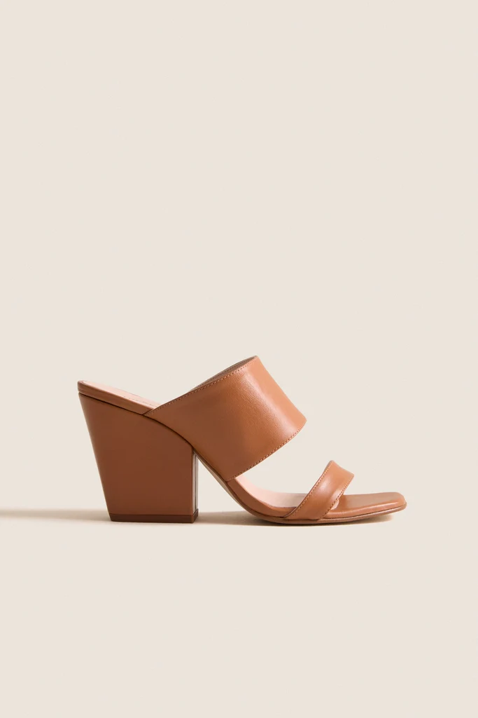 Cognac Leather Carly Heels - Image 6