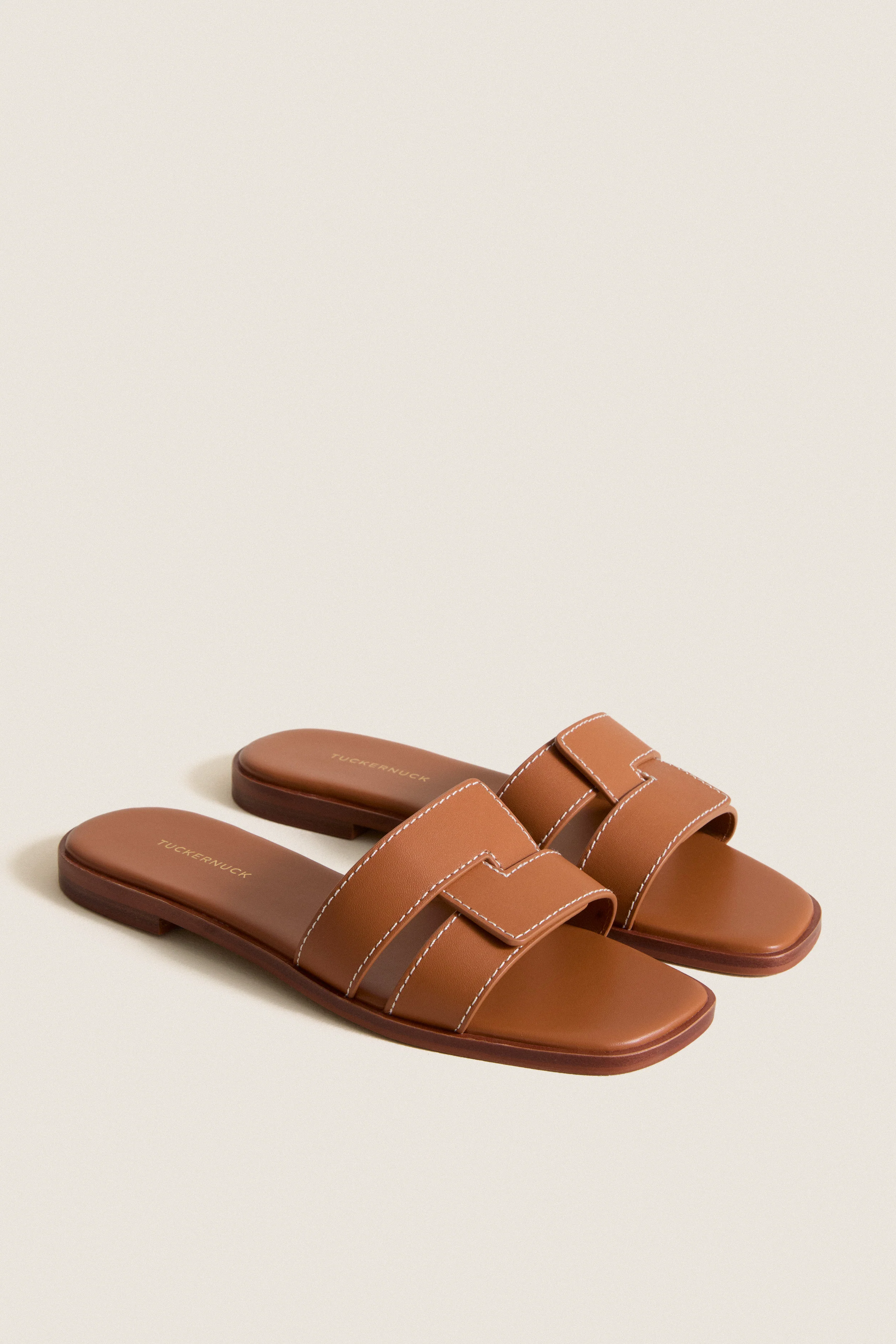 Cognac Leather Muse Sandals - Image 4