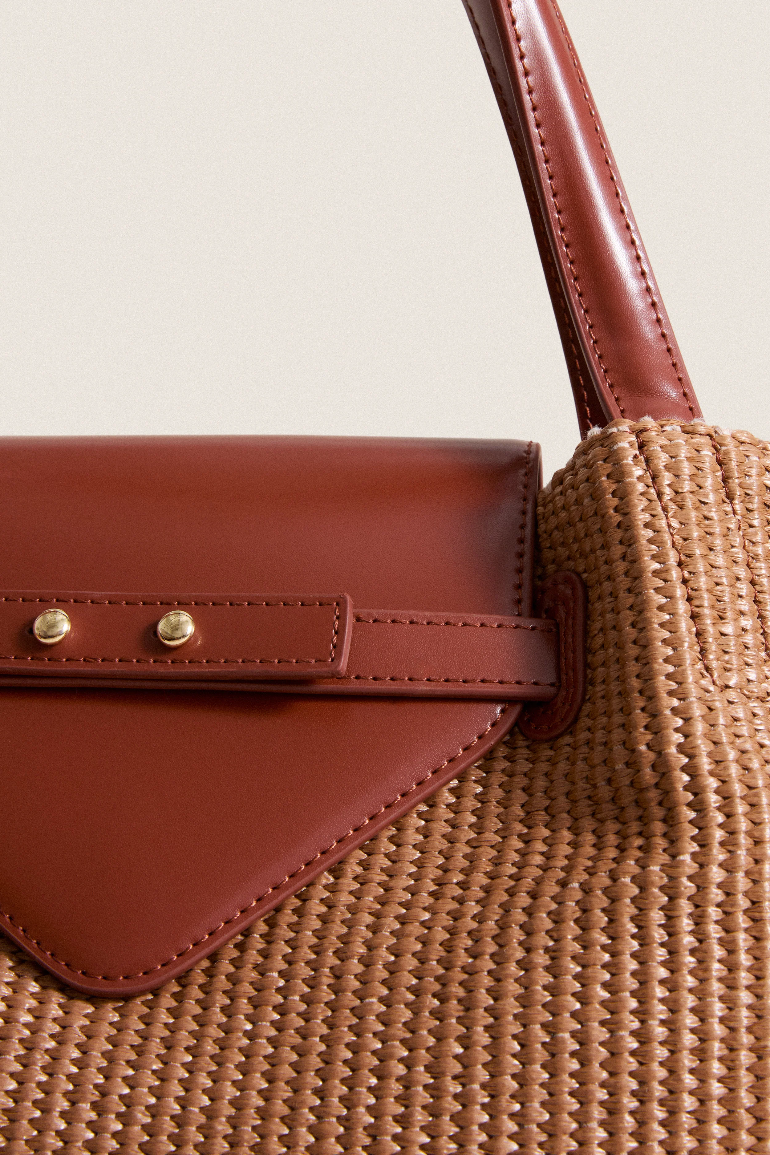 Cognac Raffia Blaine Tote - Image 3
