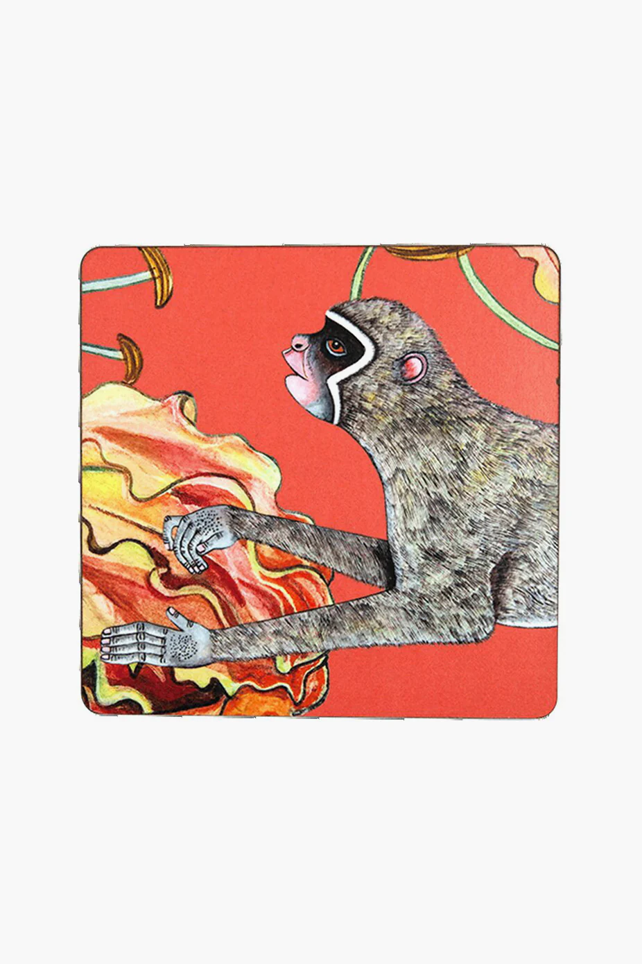 Coral Flame Lily Coasters (Set of 4) - Image 4