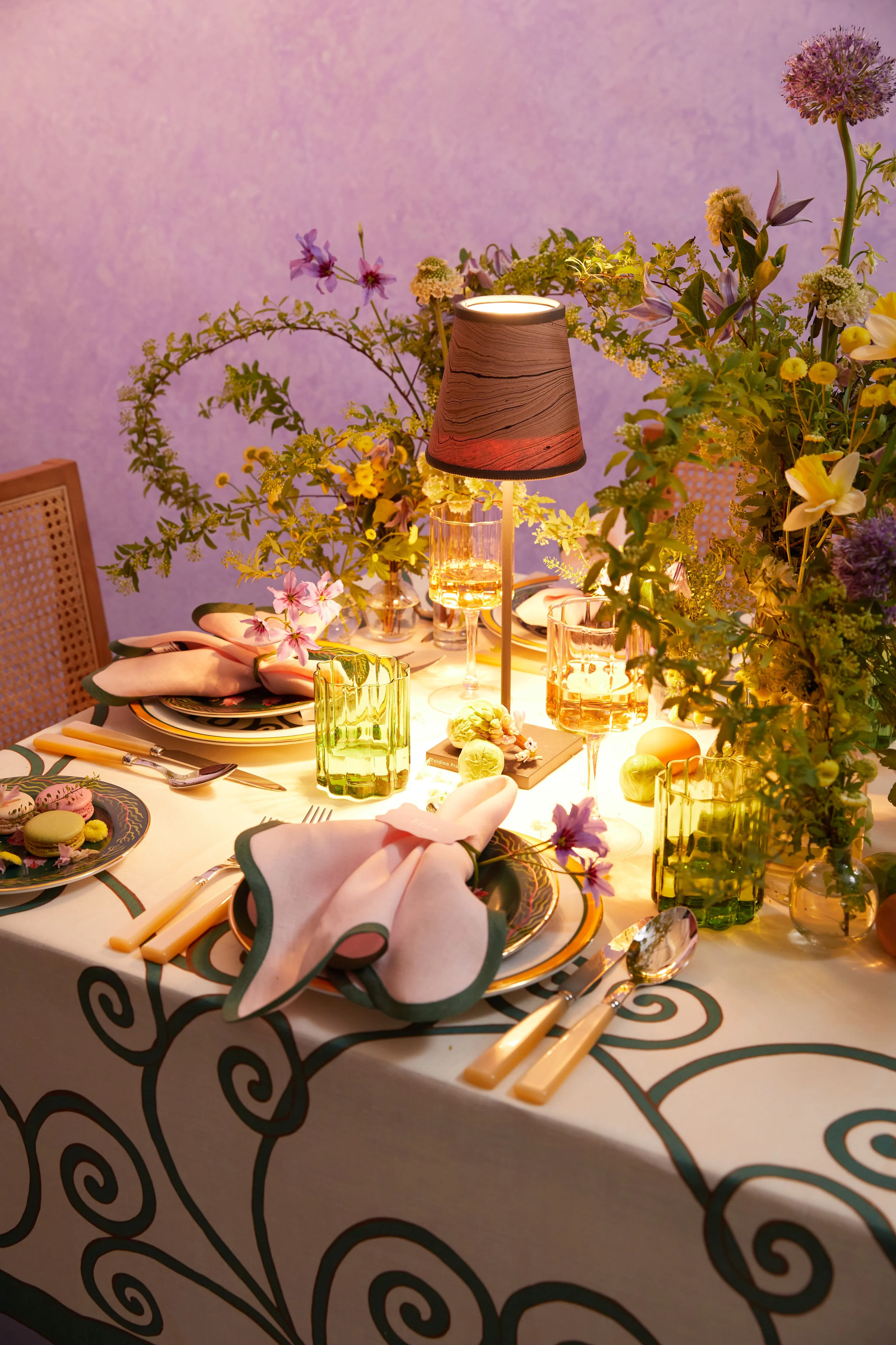 Cortile Lilac Large Tablecloth - Image 6