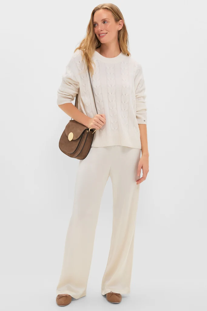 Creme Barb Wide Leg Pants - Image 2