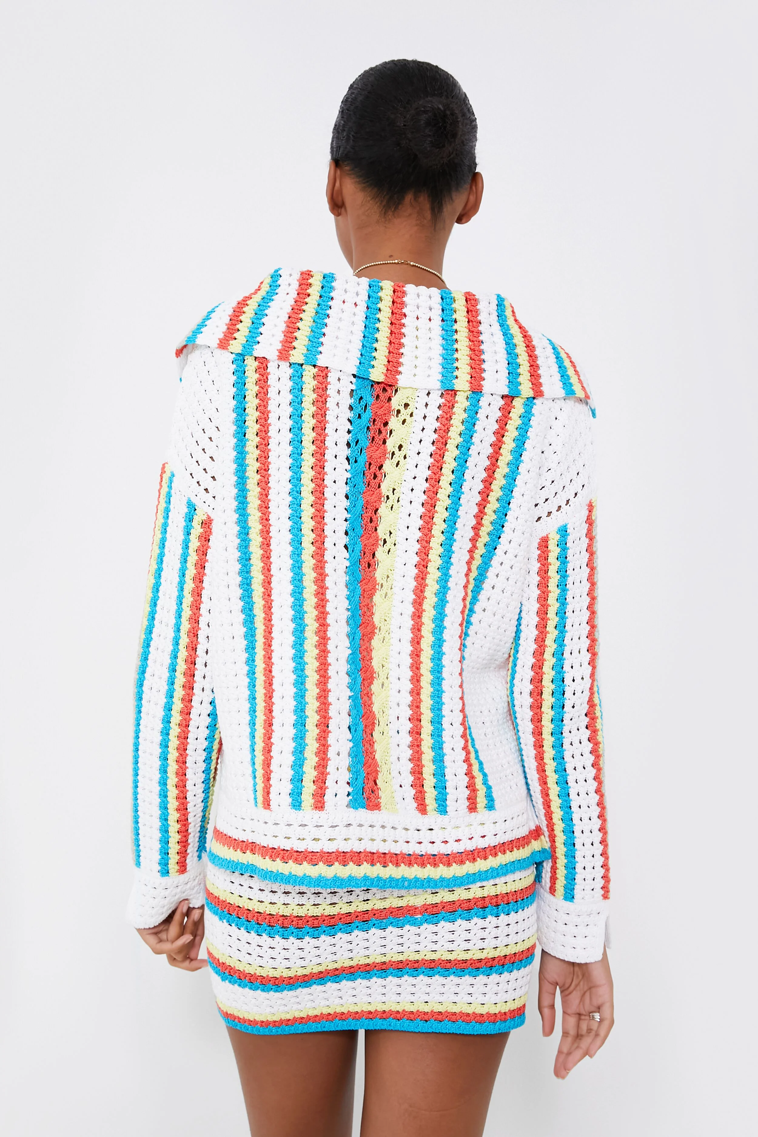 Crochet Vertical Stripe Lola Pullover - Image 4