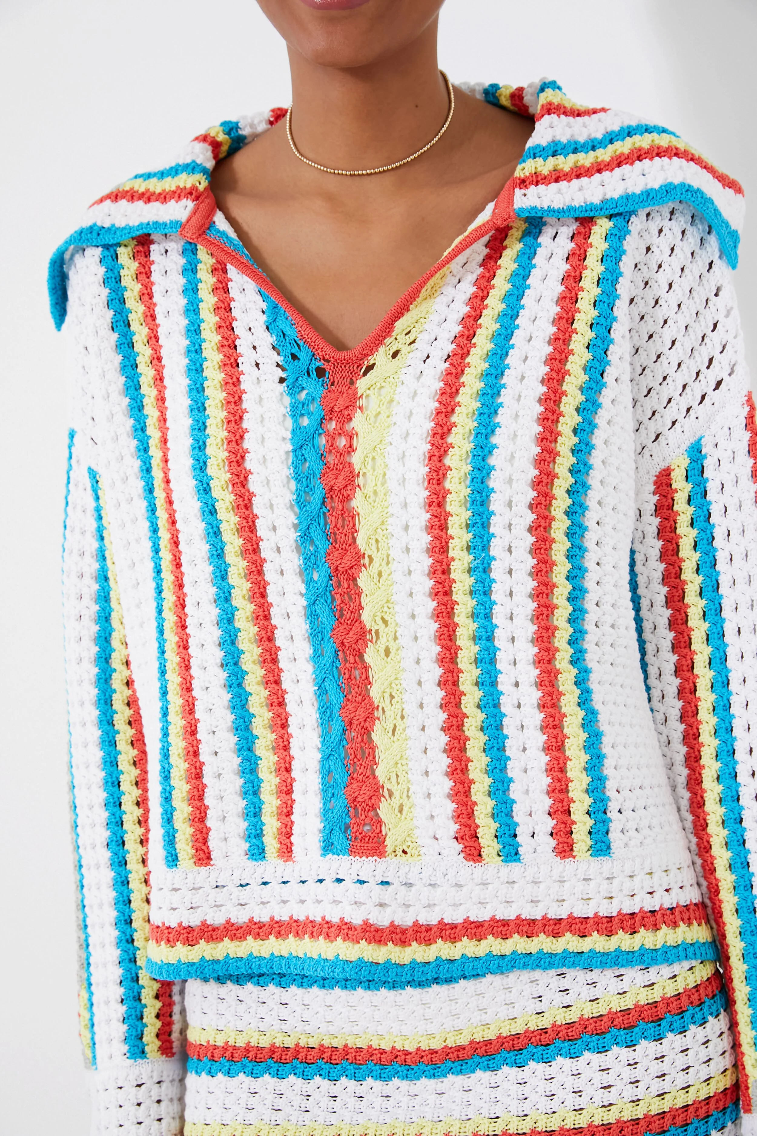 Crochet Vertical Stripe Lola Pullover - Image 5