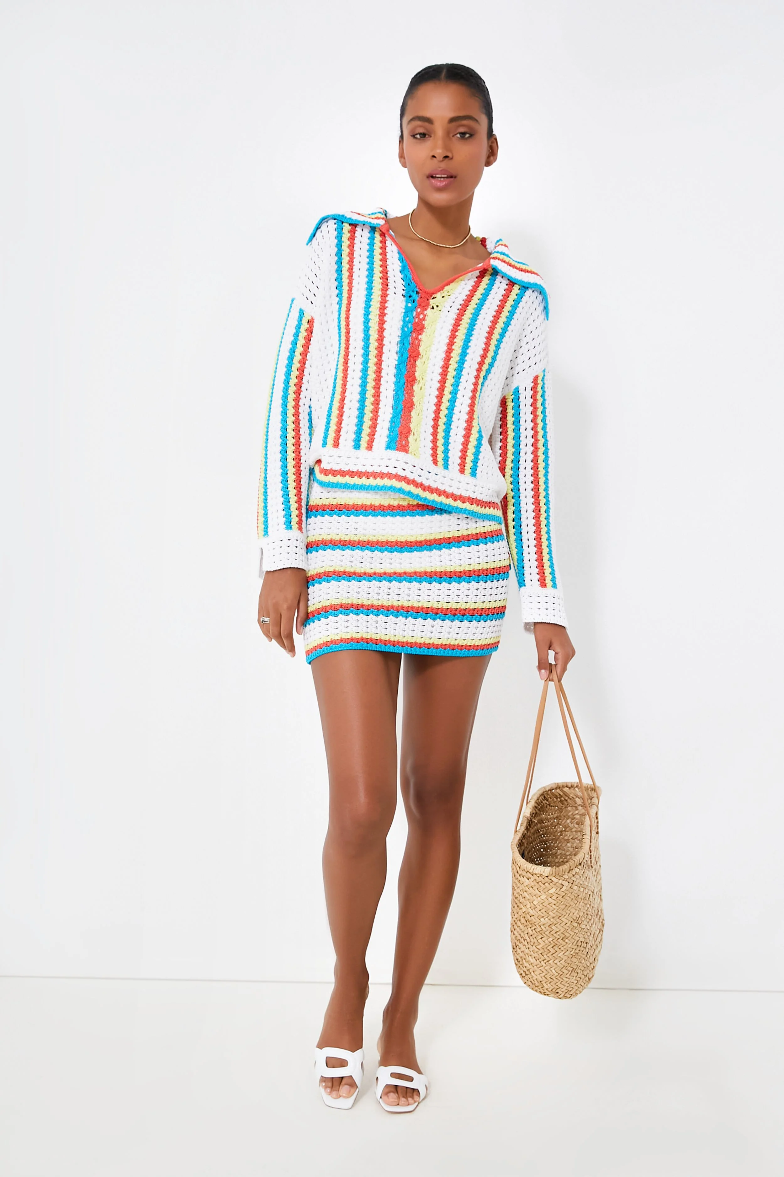 Crochet Vertical Stripe Lola Pullover - Image 6
