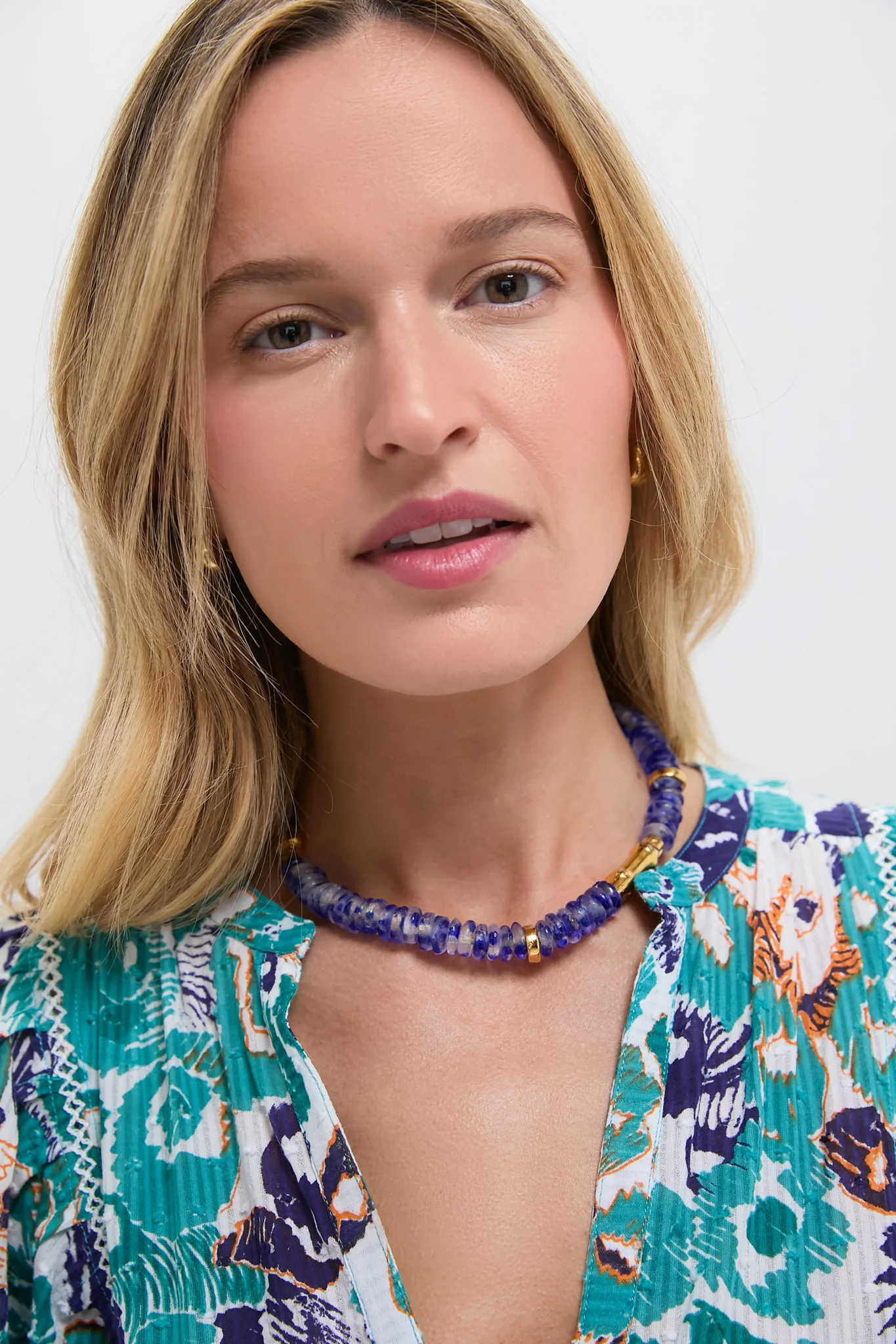 Dark Blue Wave Toga Beach Necklace - Image 3