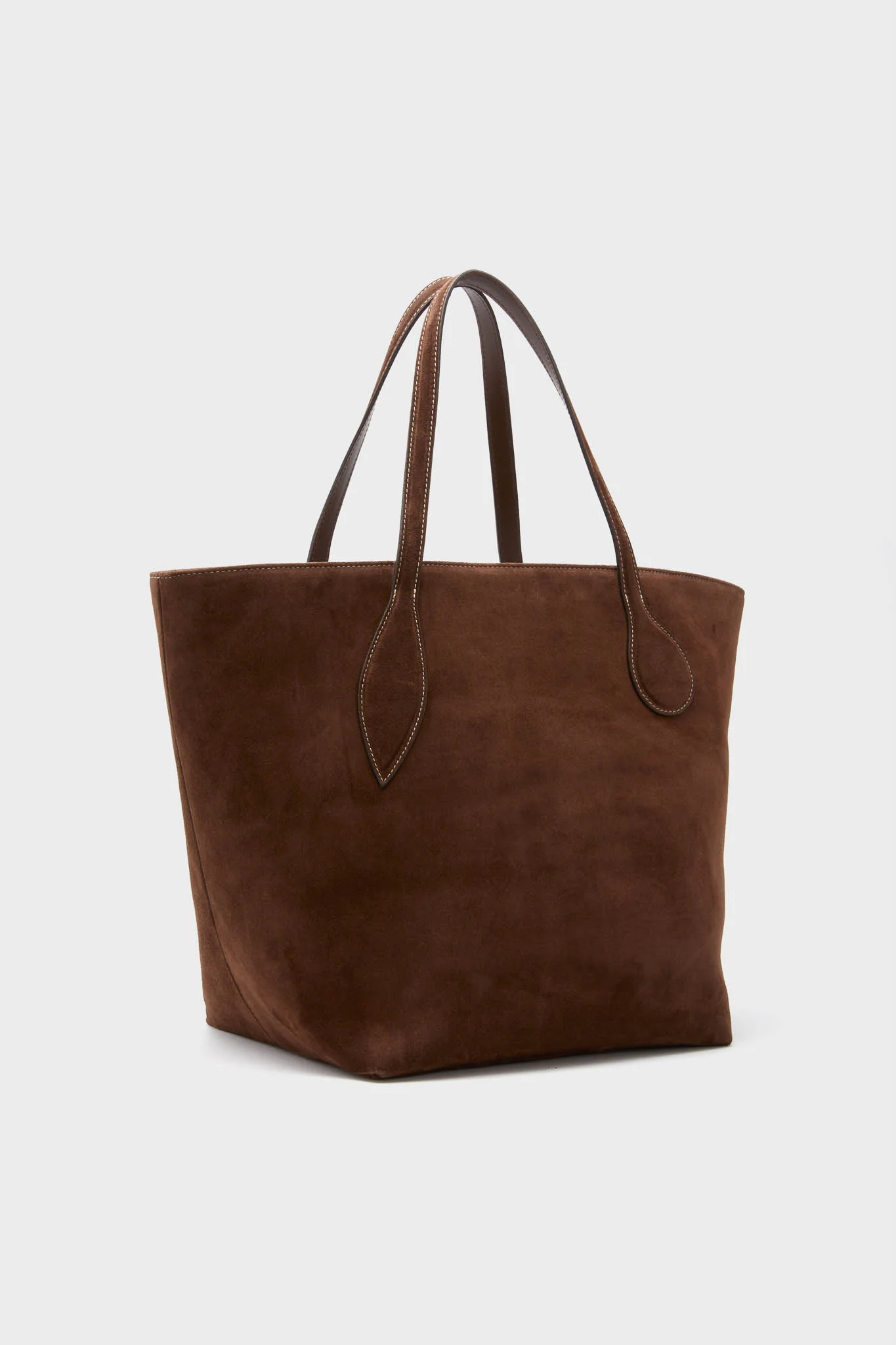 Dark Brown Suede Large Sprout Tote - Image 4