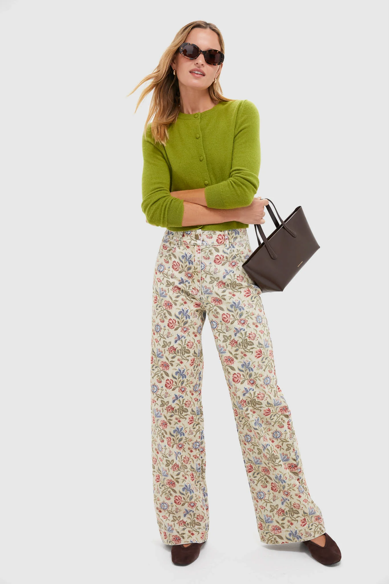 Dianthus Floral Denim Clara Pants - Image 2