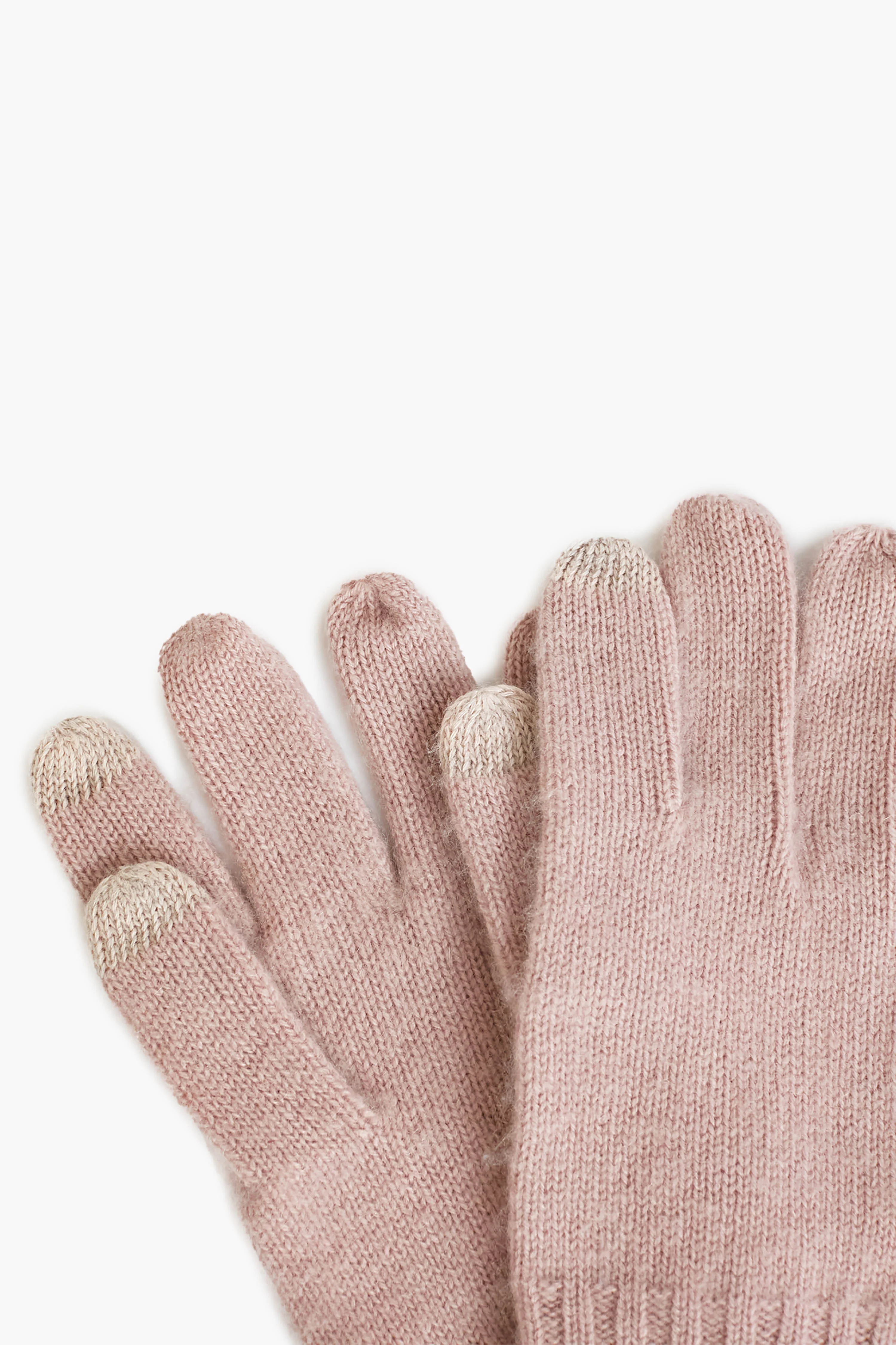 Dusty Rose Cashmere Texting Gloves - Image 4
