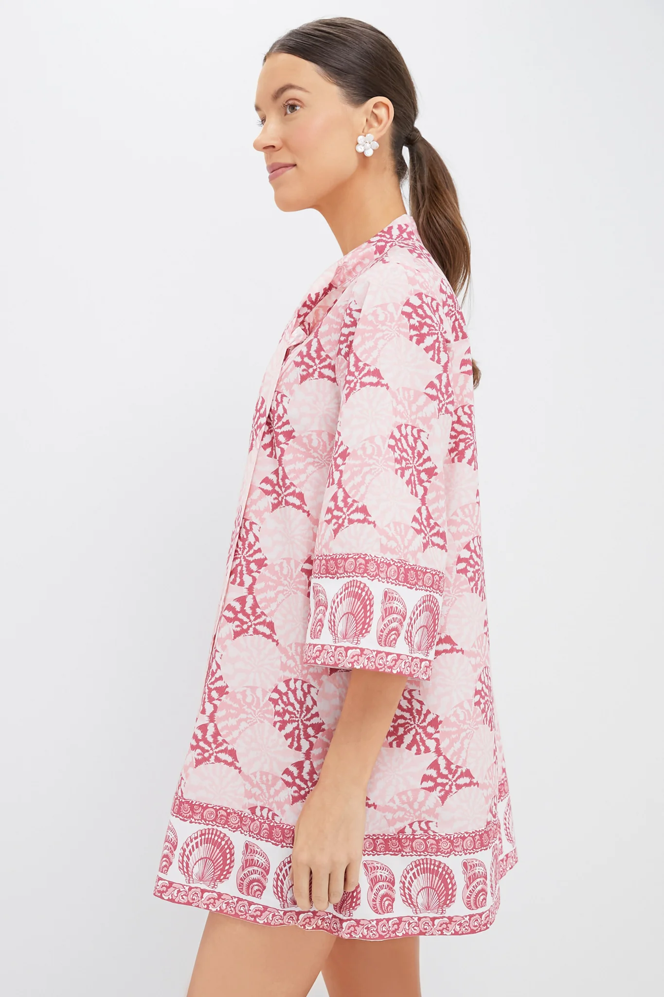 Dusty Rose Nautilus Shell Marseille Coverup - Image 3