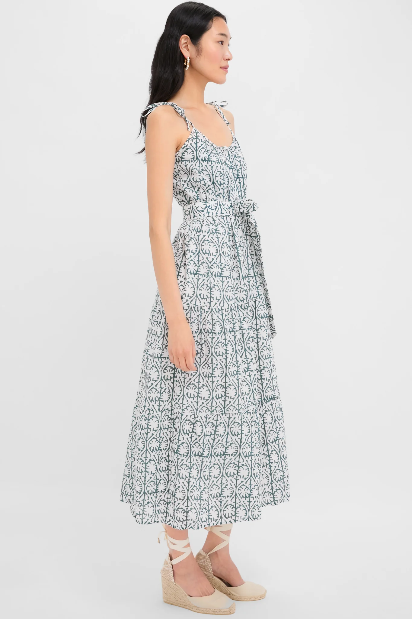 Etoile Vine Forest Organic India Button Front Sundress 2 - Image 3
