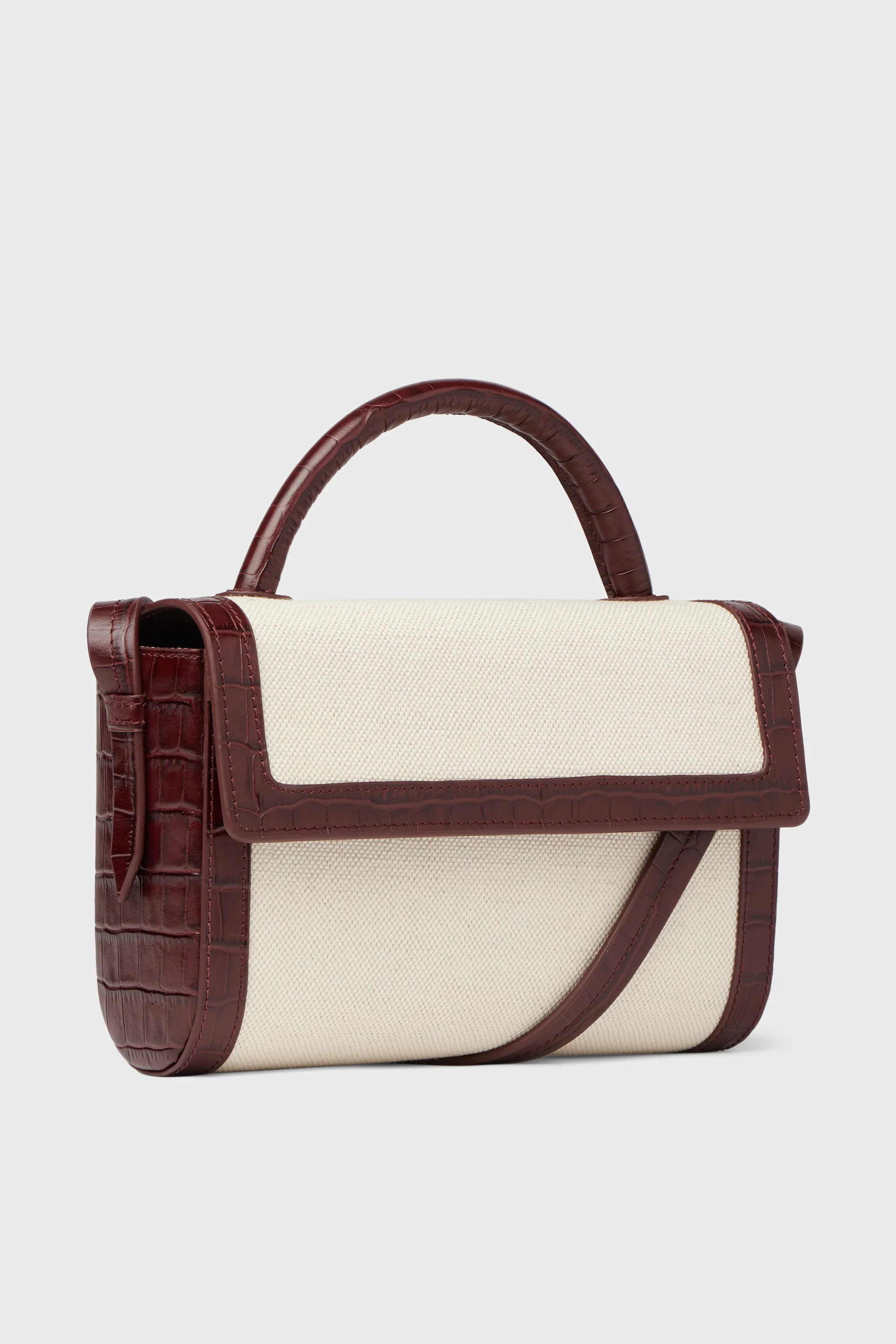Exclusive Chocolate Croc and Canvas Crossbody - Image 5
