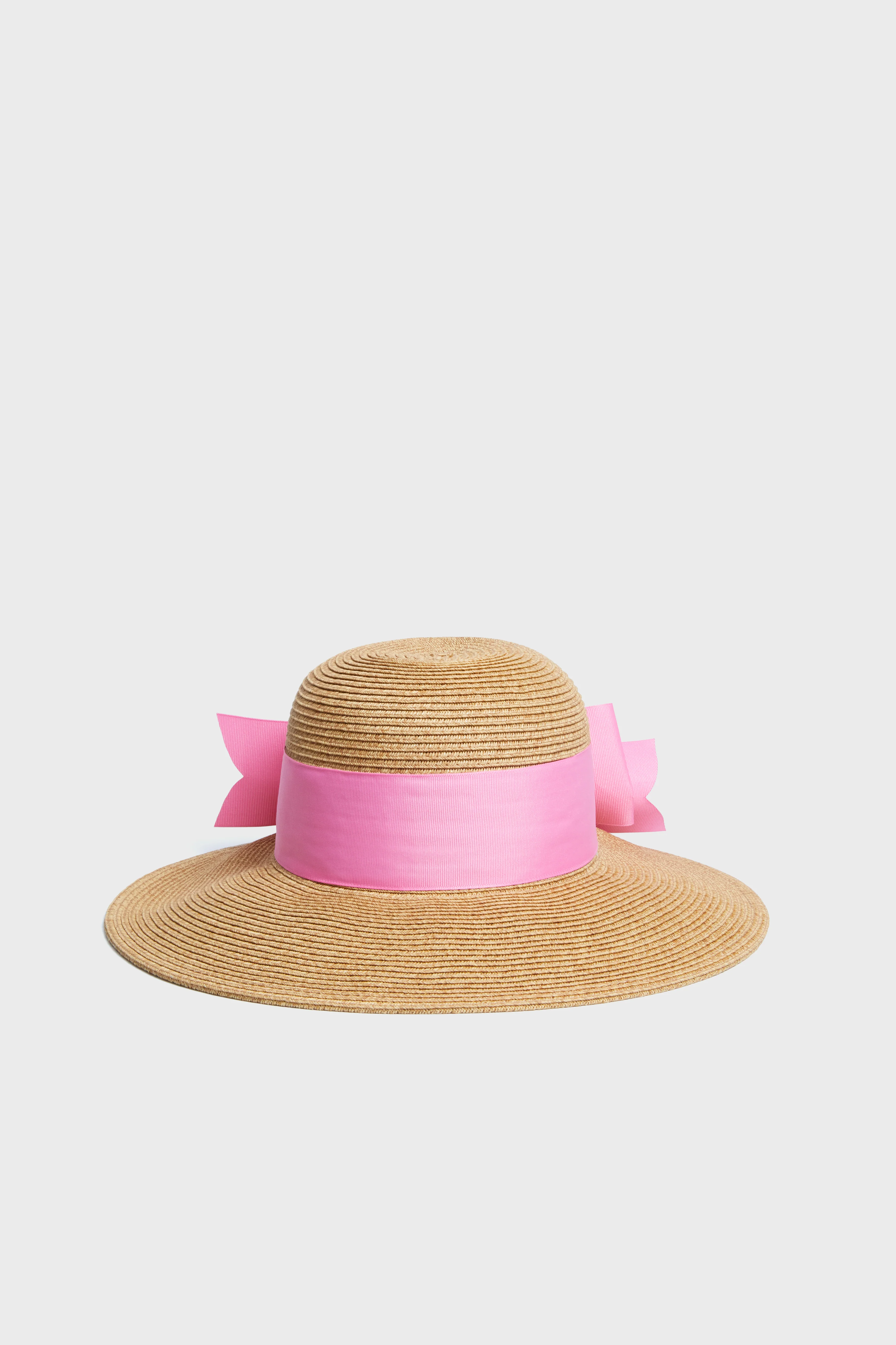 Exclusive Pink Packable Wide Bow Sunhat - Image 4