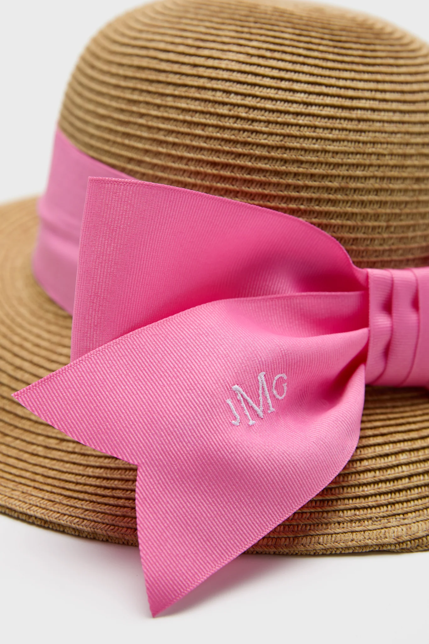 Exclusive Pink Packable Wide Bow Sunhat - Image 6