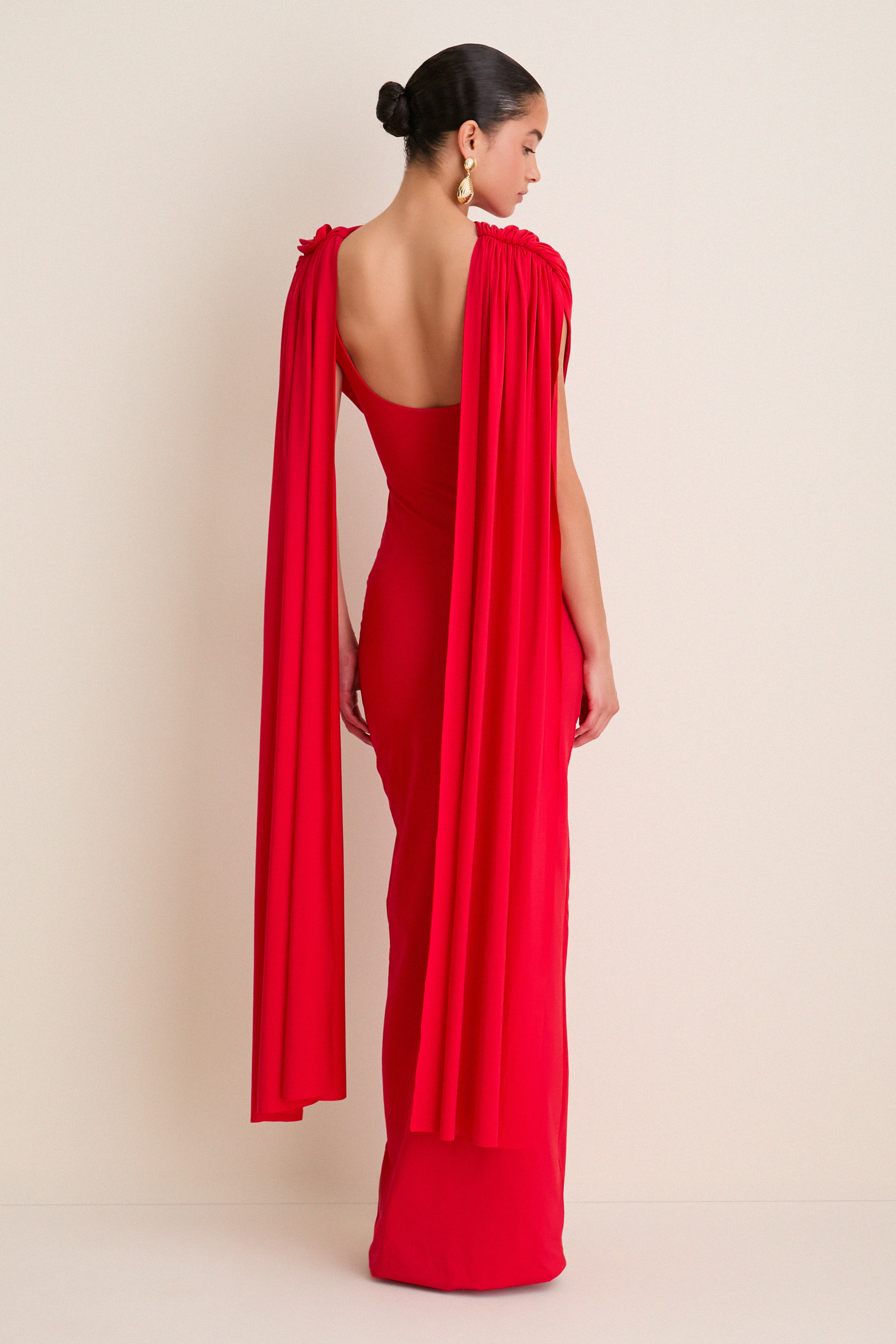 Exclusive Red Batista Maxi Dress - Image 5