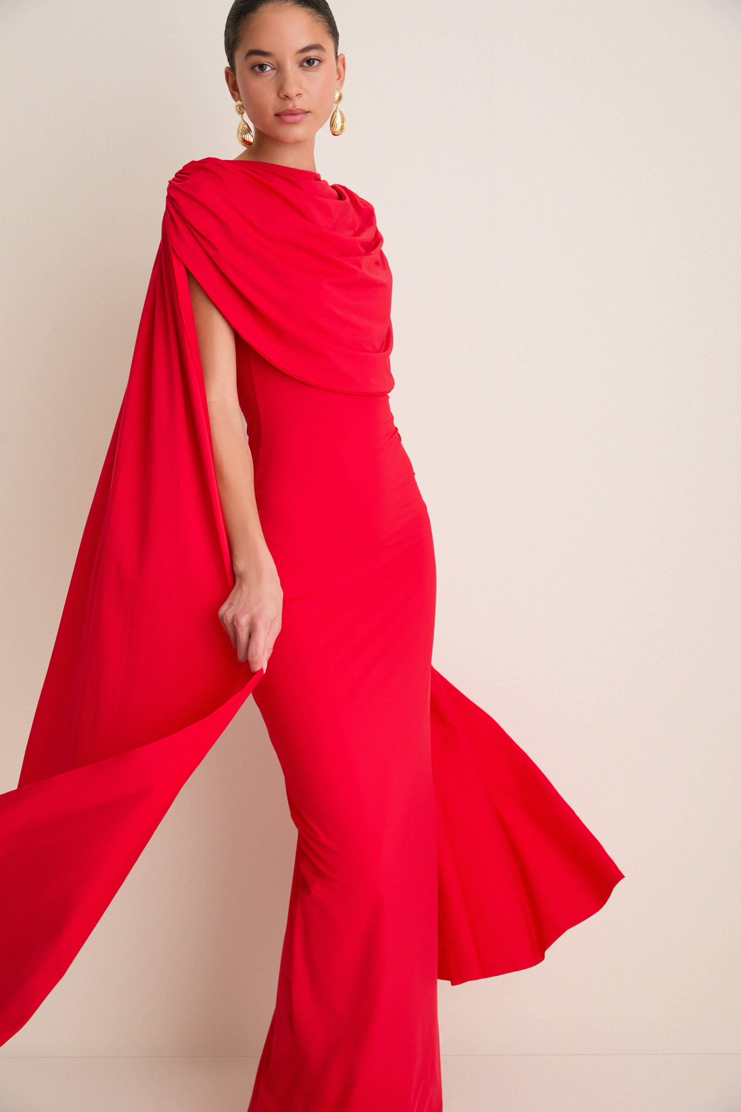 Exclusive Red Batista Maxi Dress - Image 6
