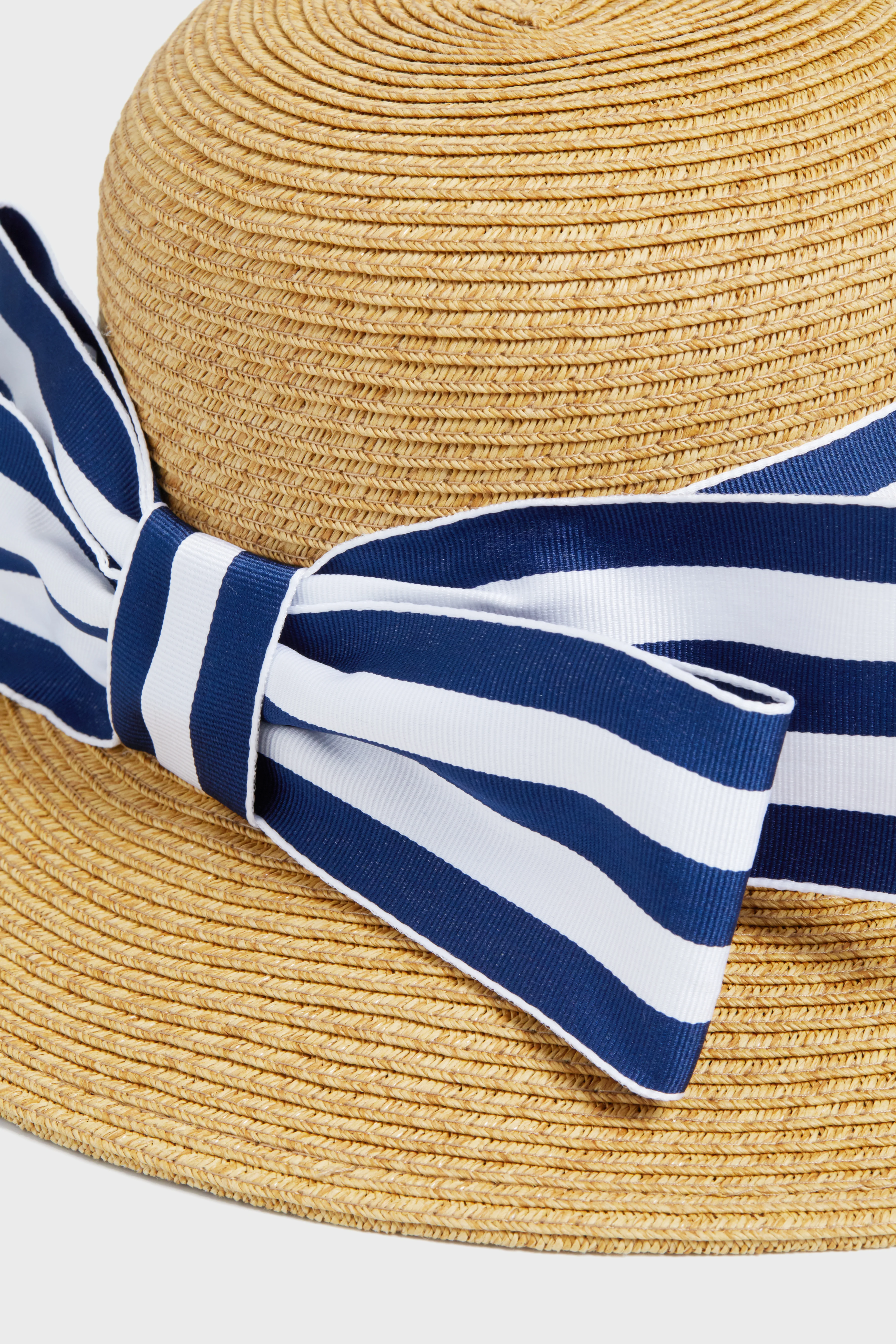 Exclusive Striped Packable Wide Bow Sunhat - Image 5