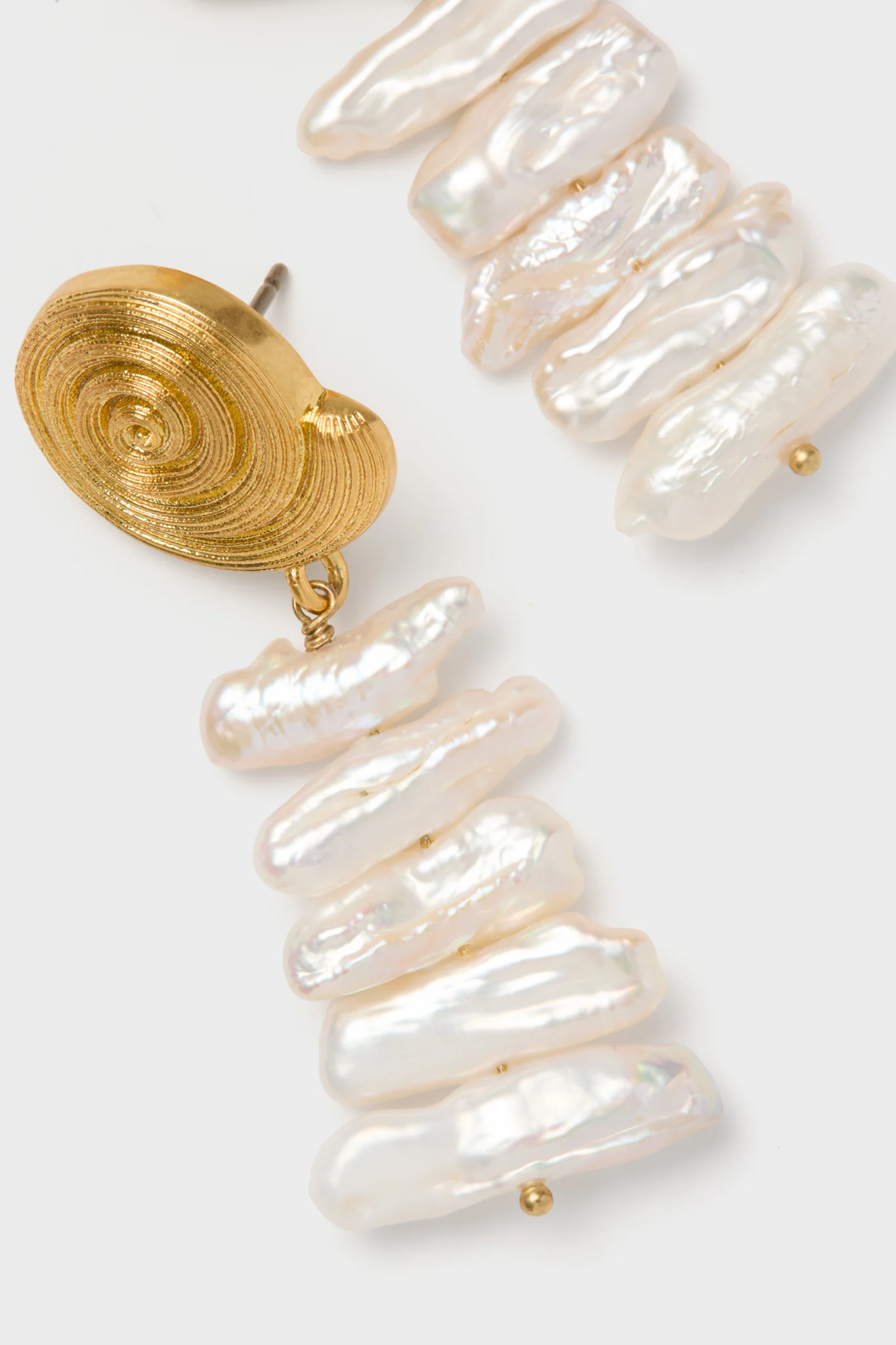 Gold and Pearl Alicia Earrings - Image 5