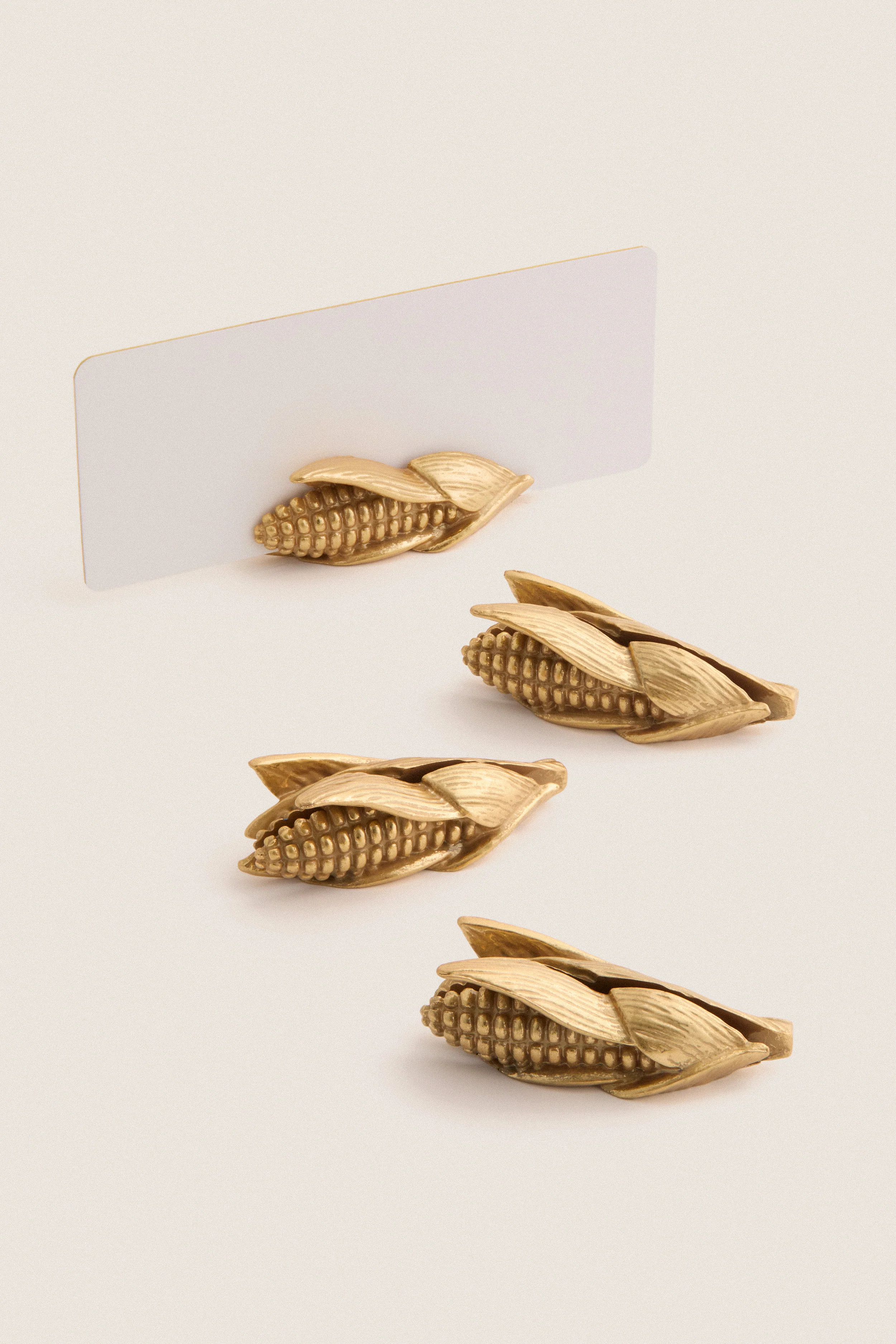 Gold Corn Place Card Holders Set of 4 - Image 2
