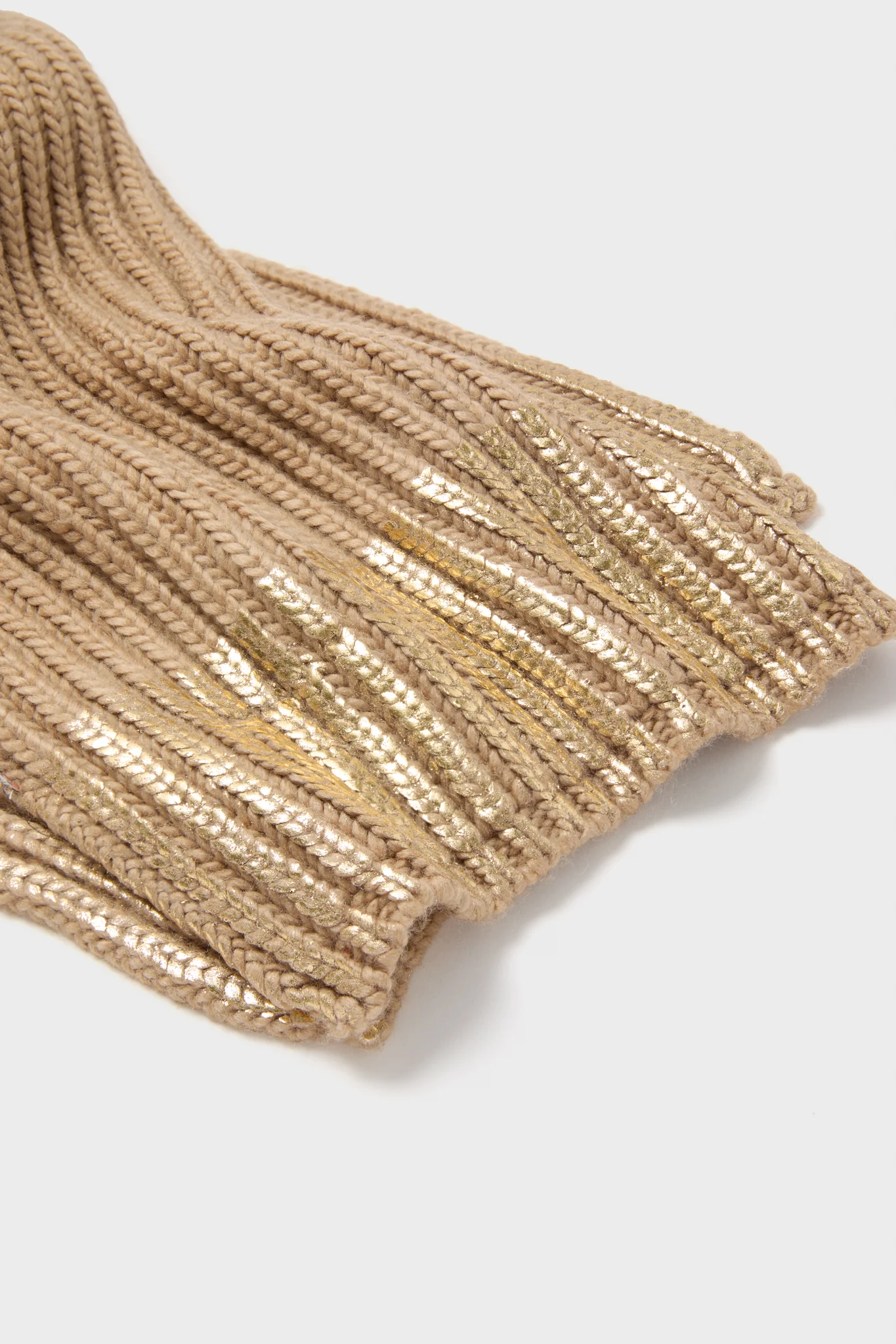 Gold Metallic Scarf and Mittens Set - Image 6