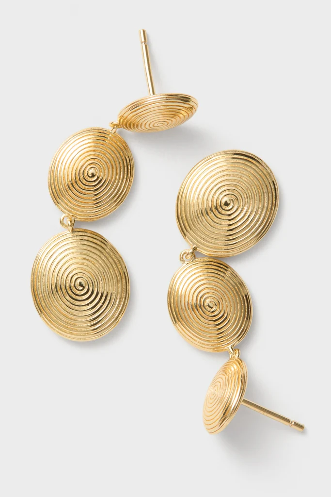 Gold Ruby Earrings - Image 4