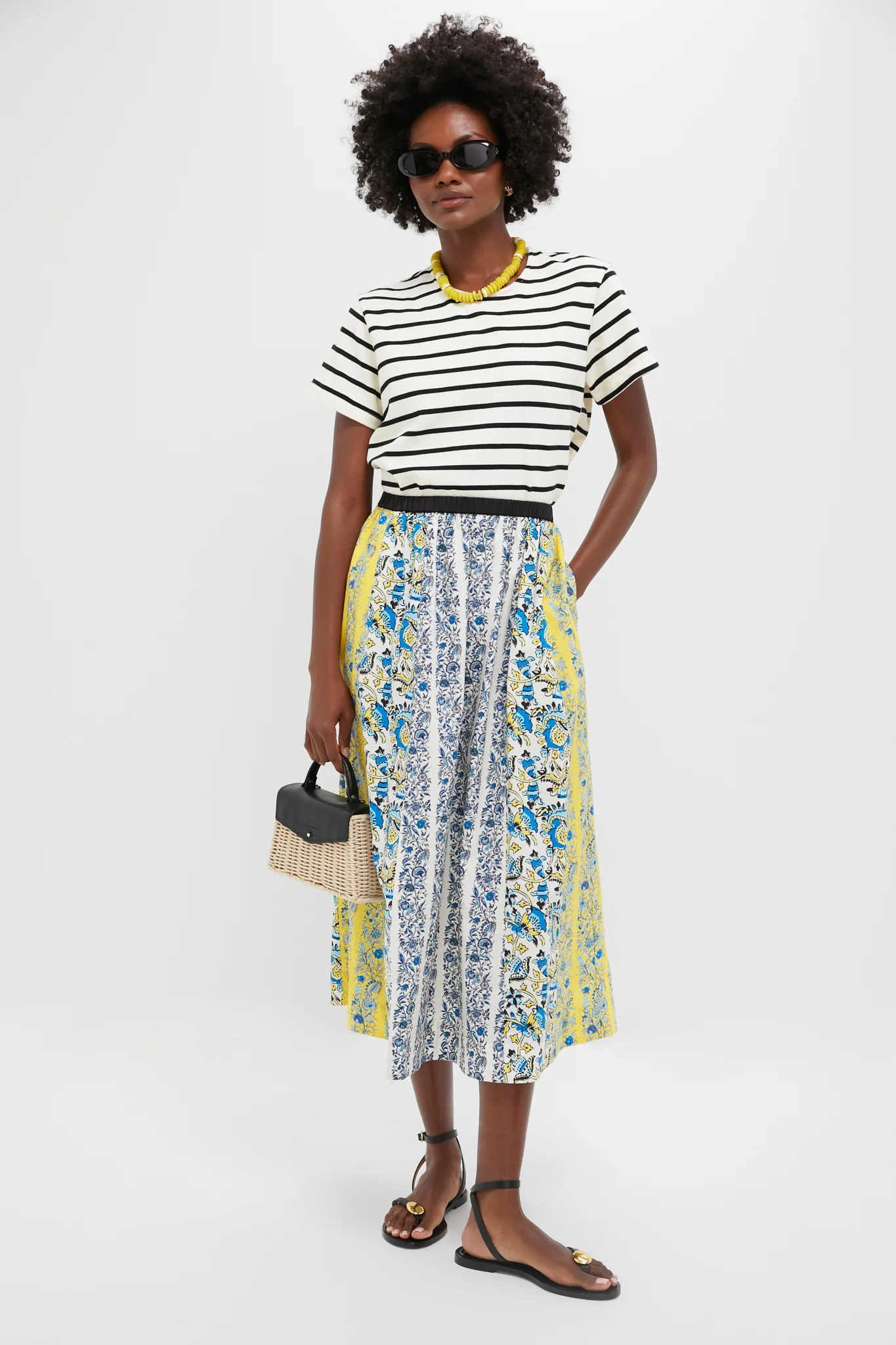 Goldenrod Chintz Stripe Gibbons Skirt - Image 2