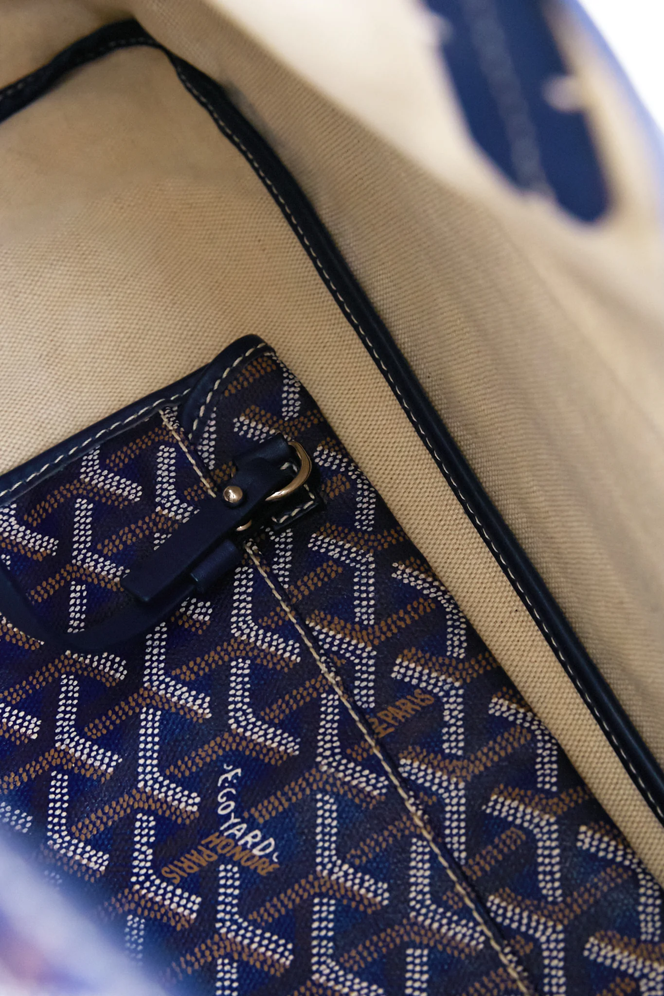 Goyard Navy Saint Louis PM Tote Bag - Image 3