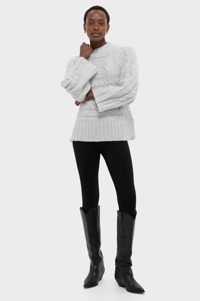 Gray Cableknit Gladwyn Sweater - Image 6