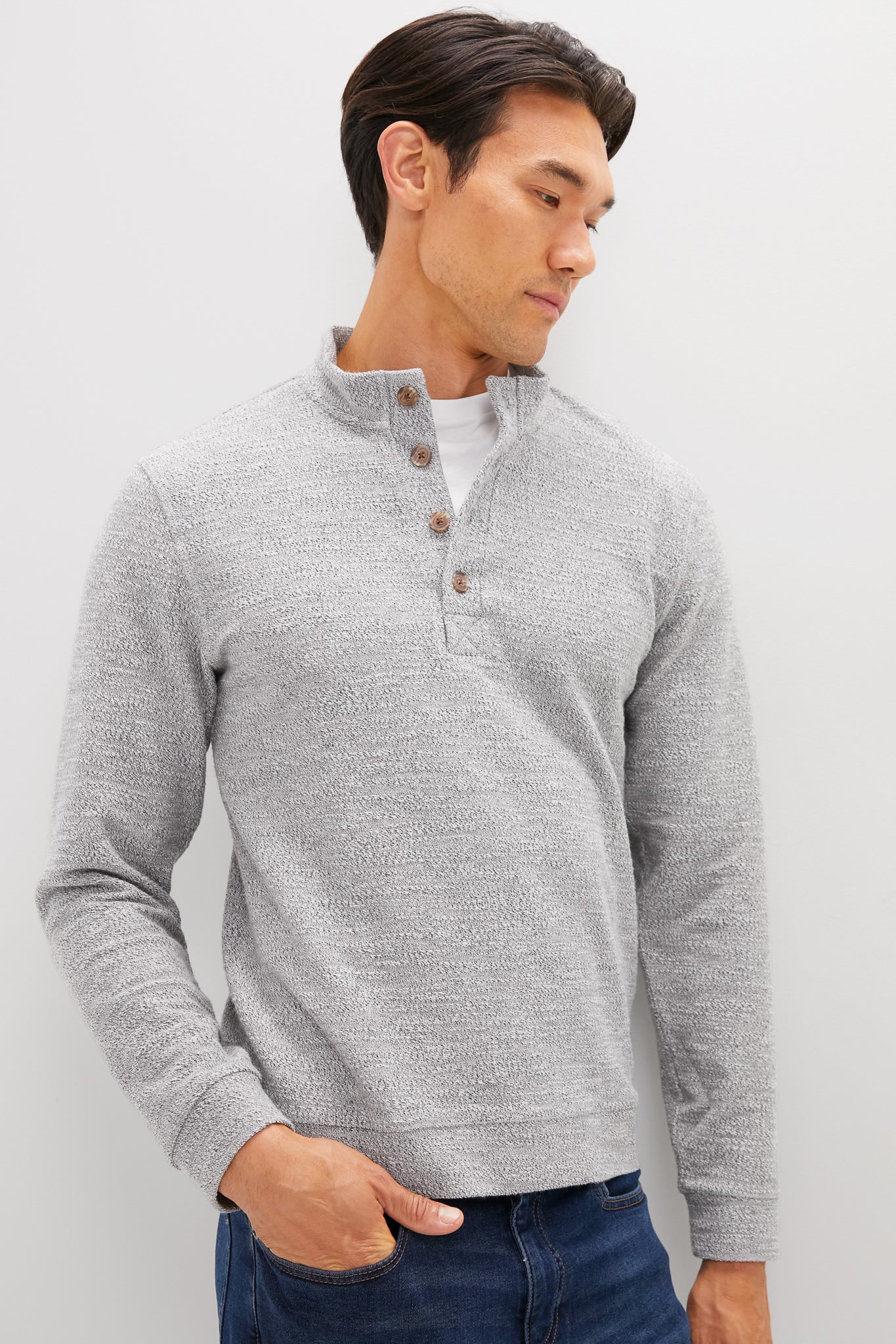Gray Clayton Textured Pullover - Image 6
