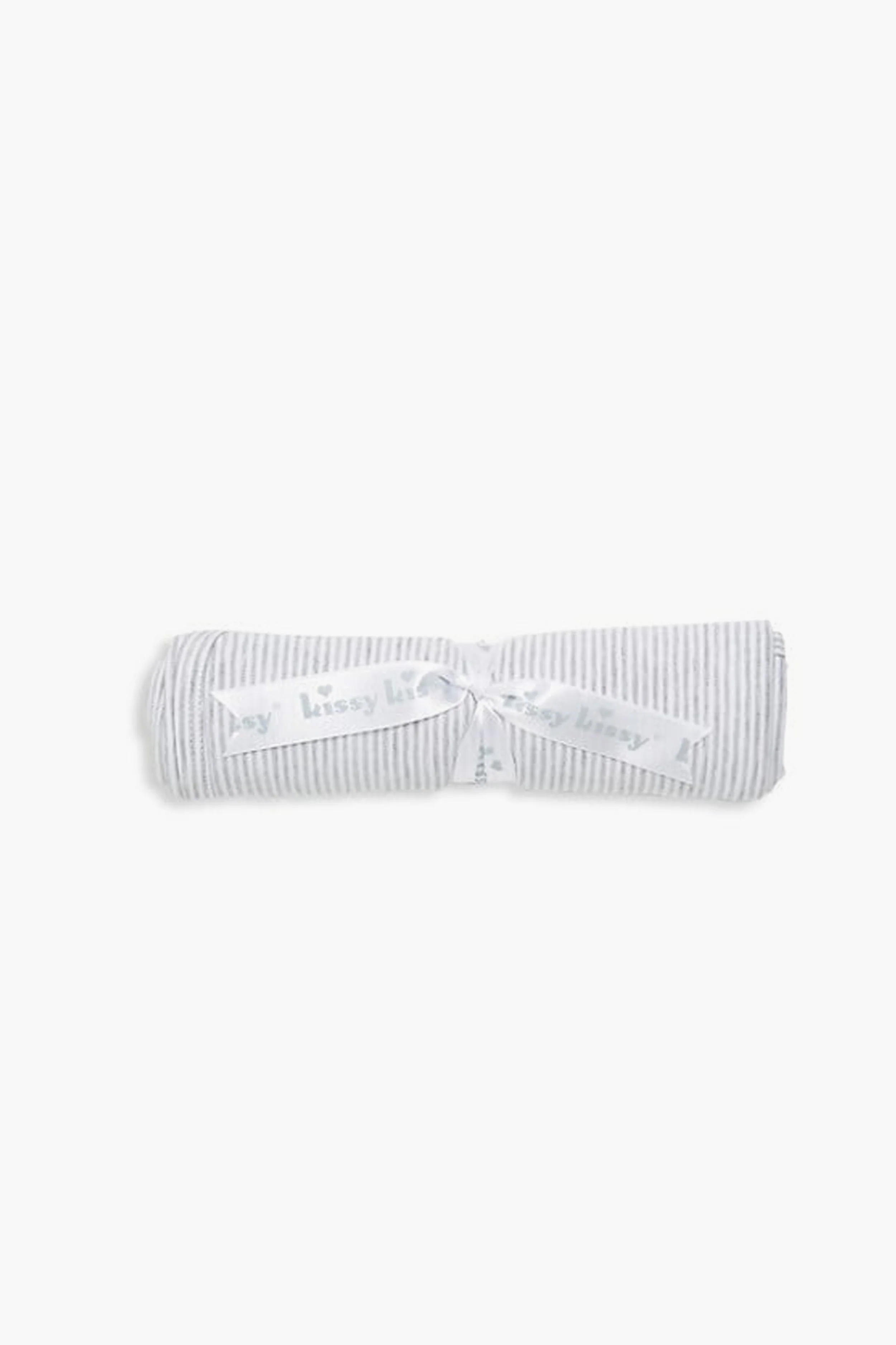 Gray Stripe Classic Rib Blanket - Image 3