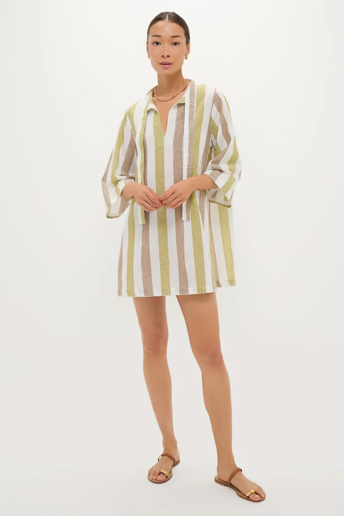 Olivewood Stripe Marseille Coverup - Image 7