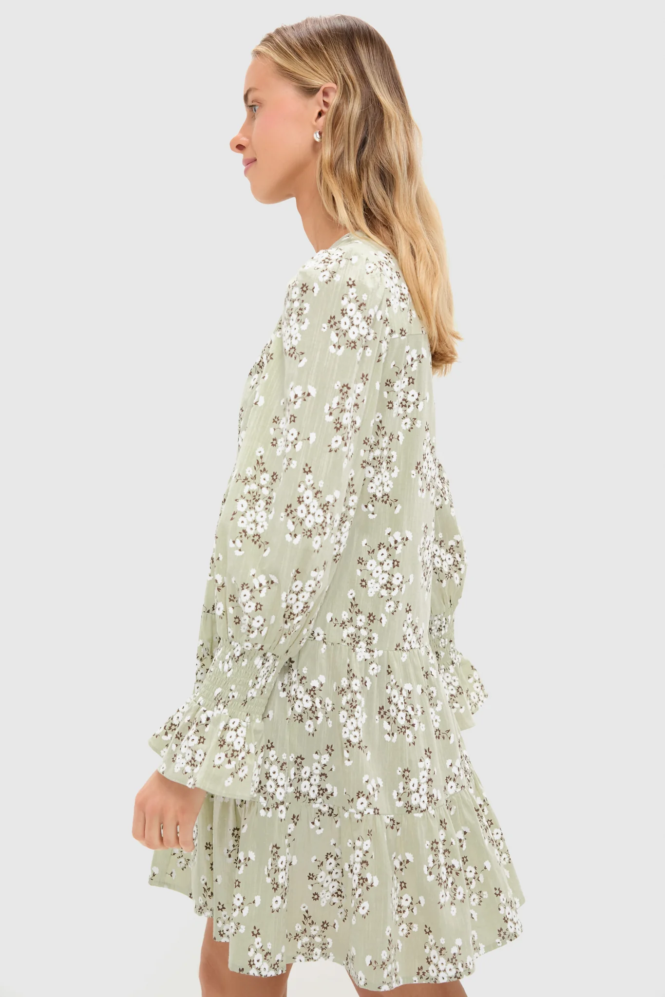 Green Ditsy Floral Kenzo Dress - Image 3