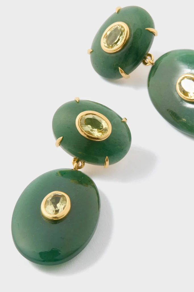 Green Jade Dorothy Earrings - Image 4