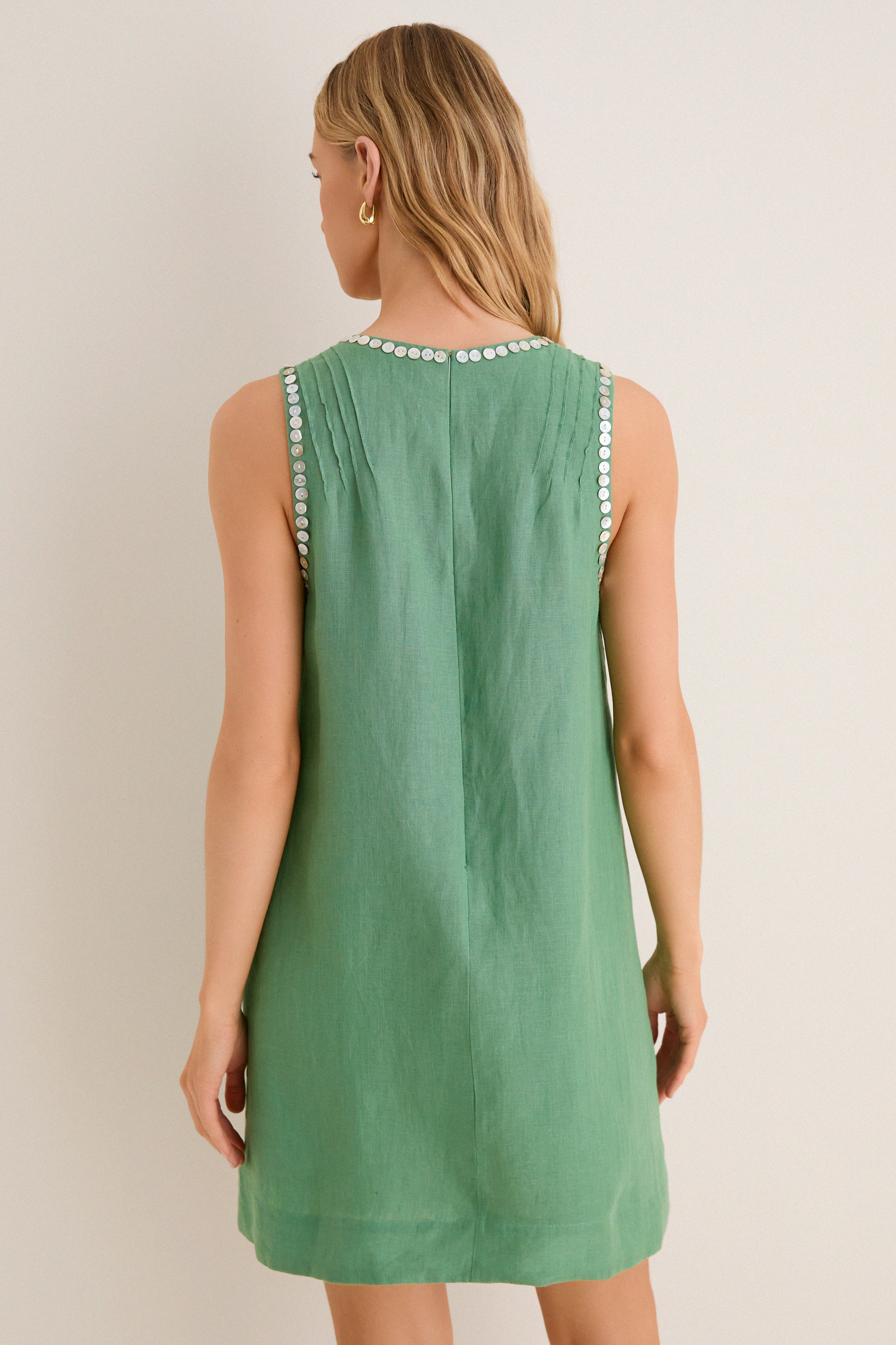 Green Leaf Eva Mini Dress - Image 5