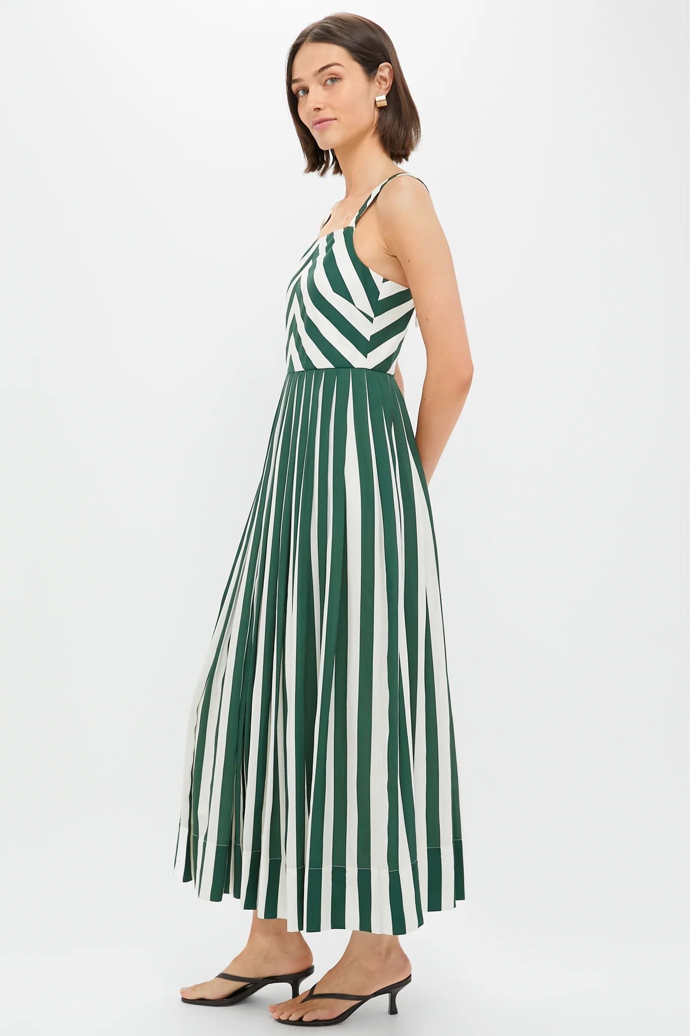 Green Stripe Laina Dress - Image 3