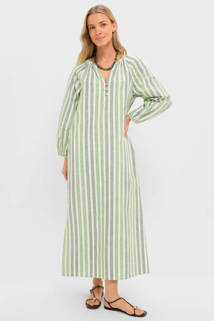 Lime Stripe Maryse Caftan