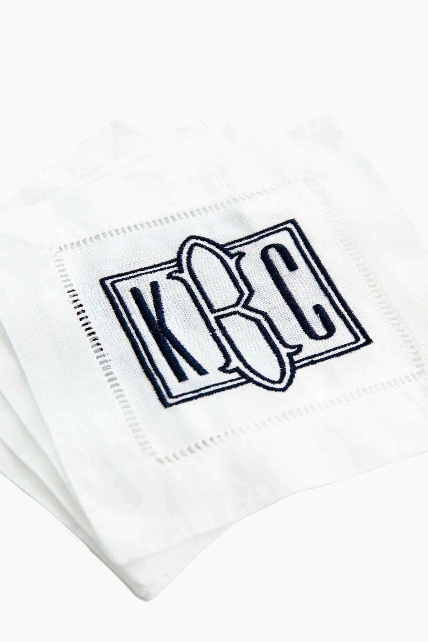 Hemstitched Cocktail Napkins Set of 4 - Image 3