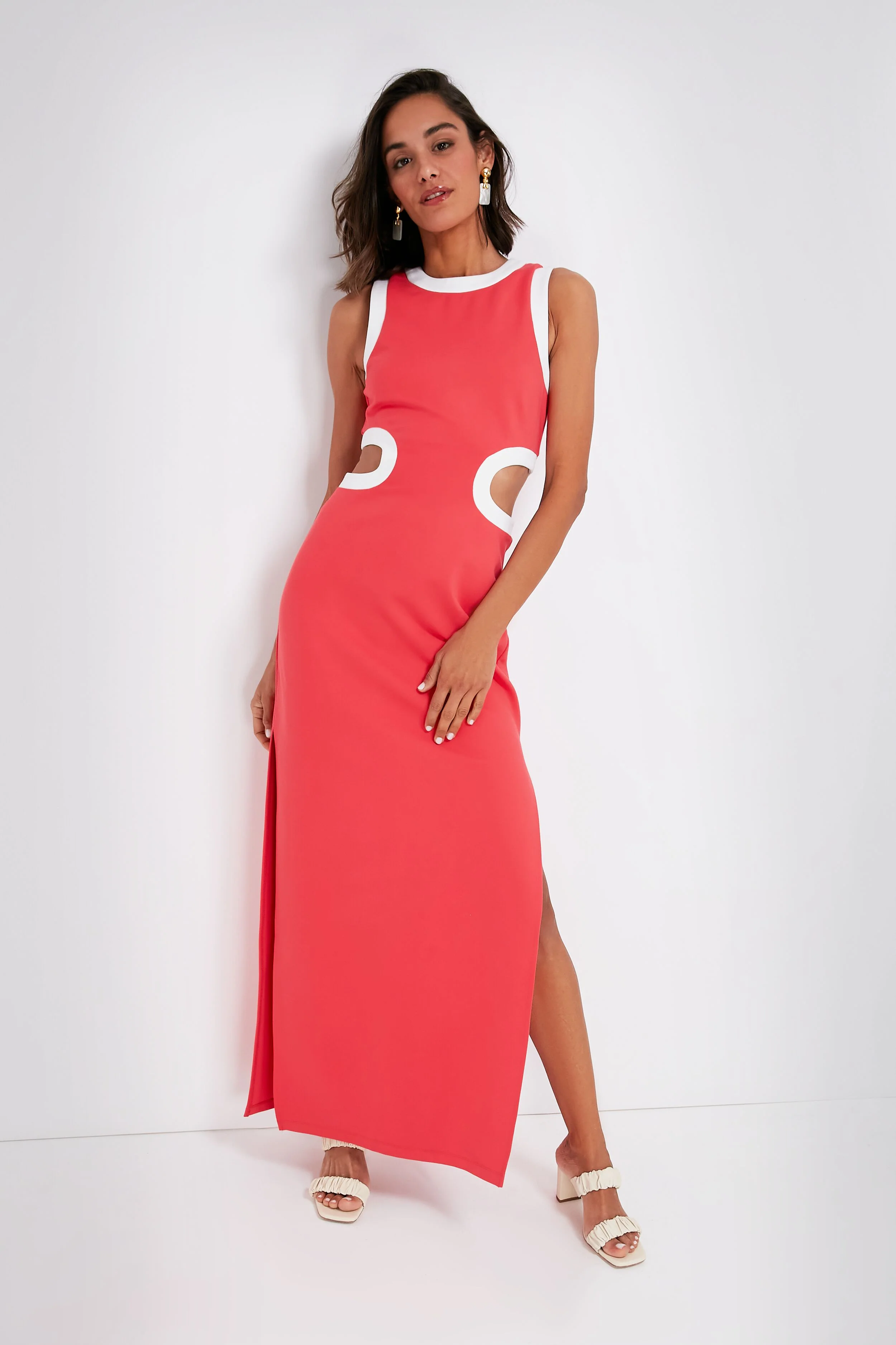 Hibiscus and White Dolce Dress