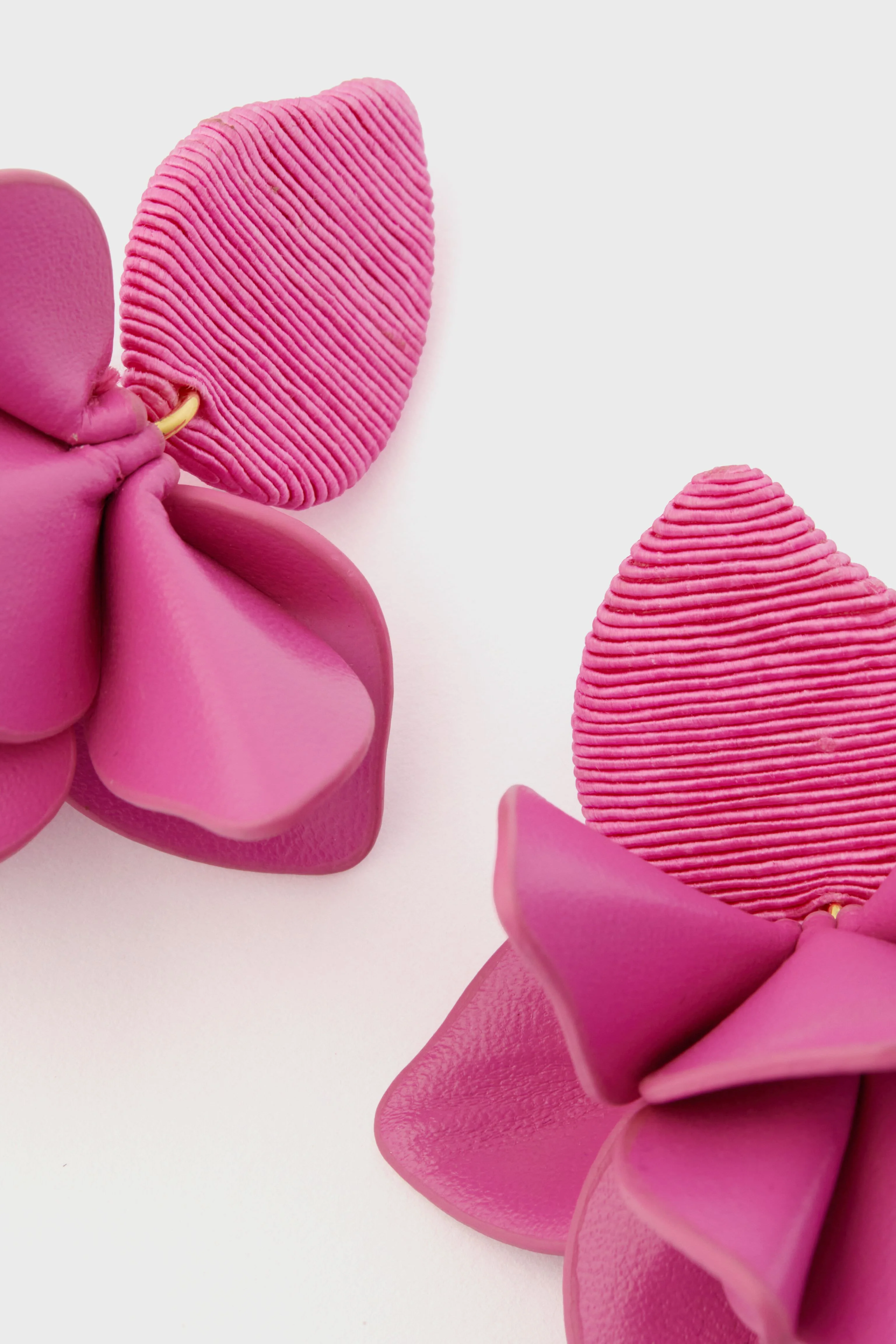 Hot Pink Orchid Earrings - Image 5