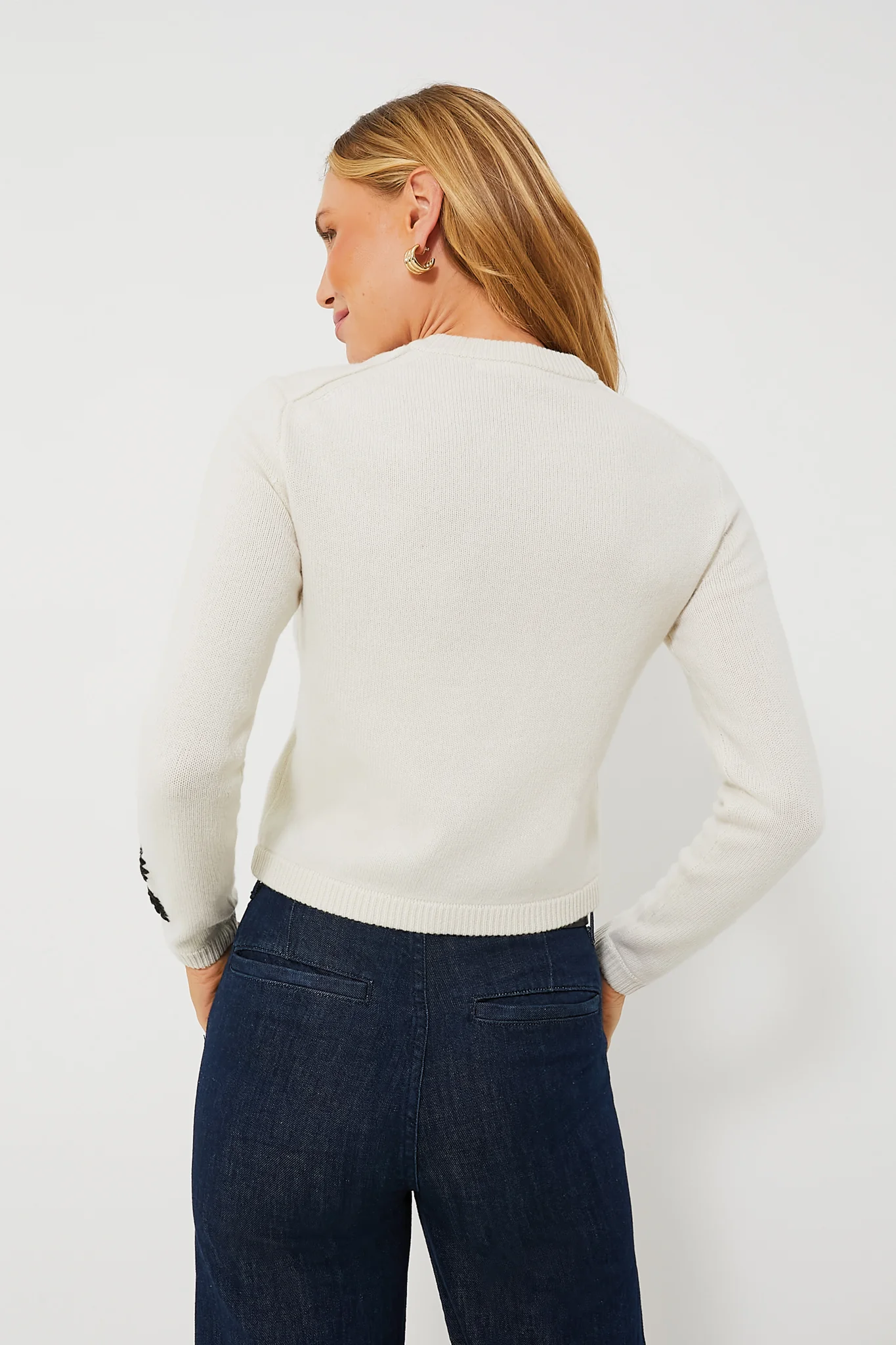 Ivory Becca Embroidered Cardigan - Image 4