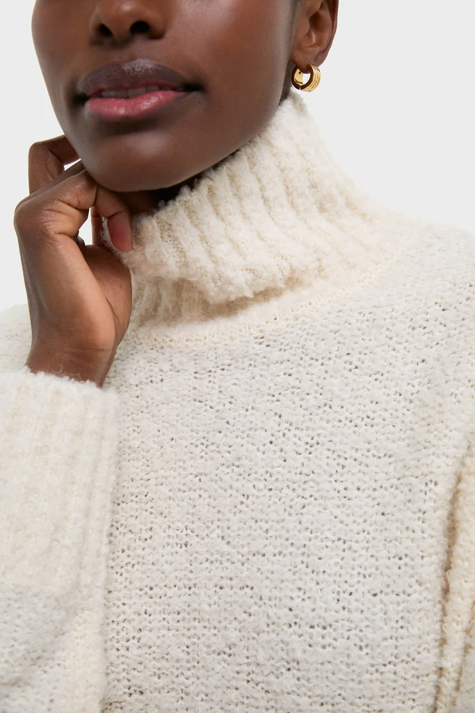 Ivory Boucle Whilden Sweater Top - Image 5