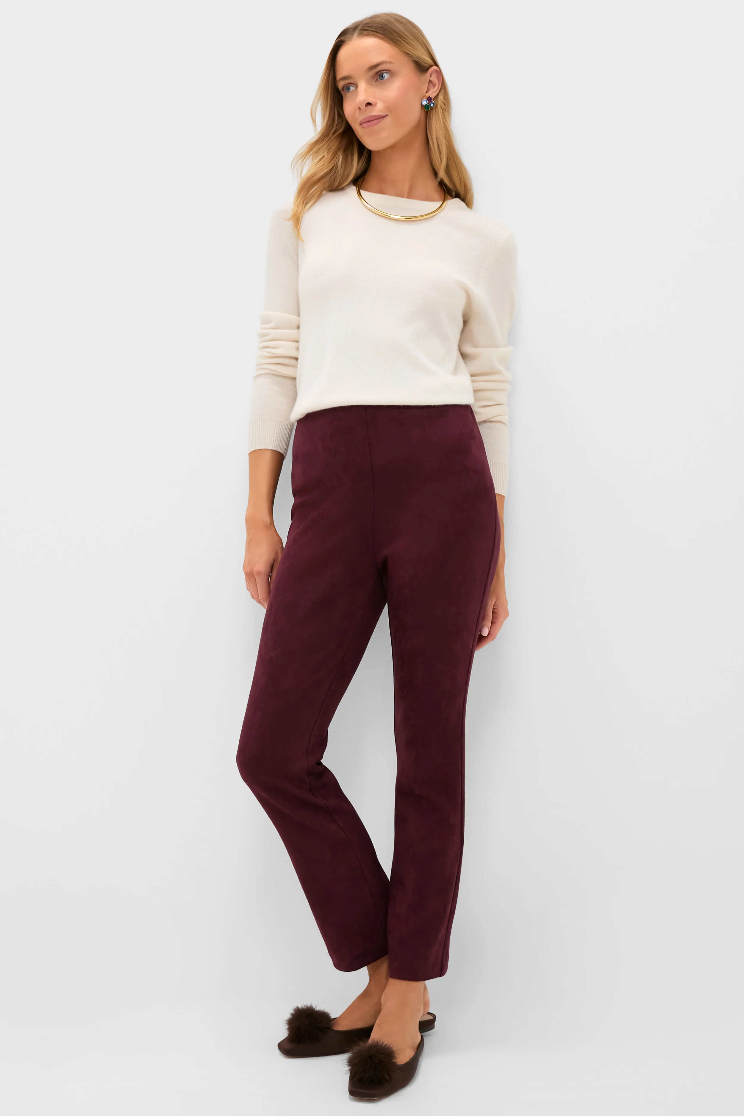 Ivory Cashmere Crewneck Sweater - Image 6