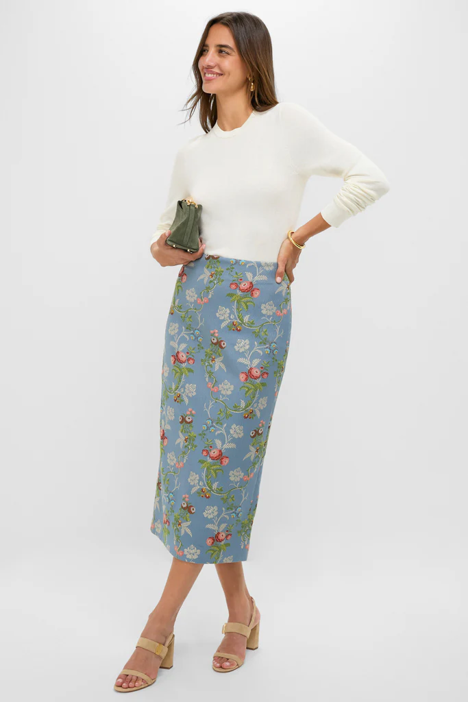Ivory Cashmere Silk Long Sleeve Katie Tee - Image 2